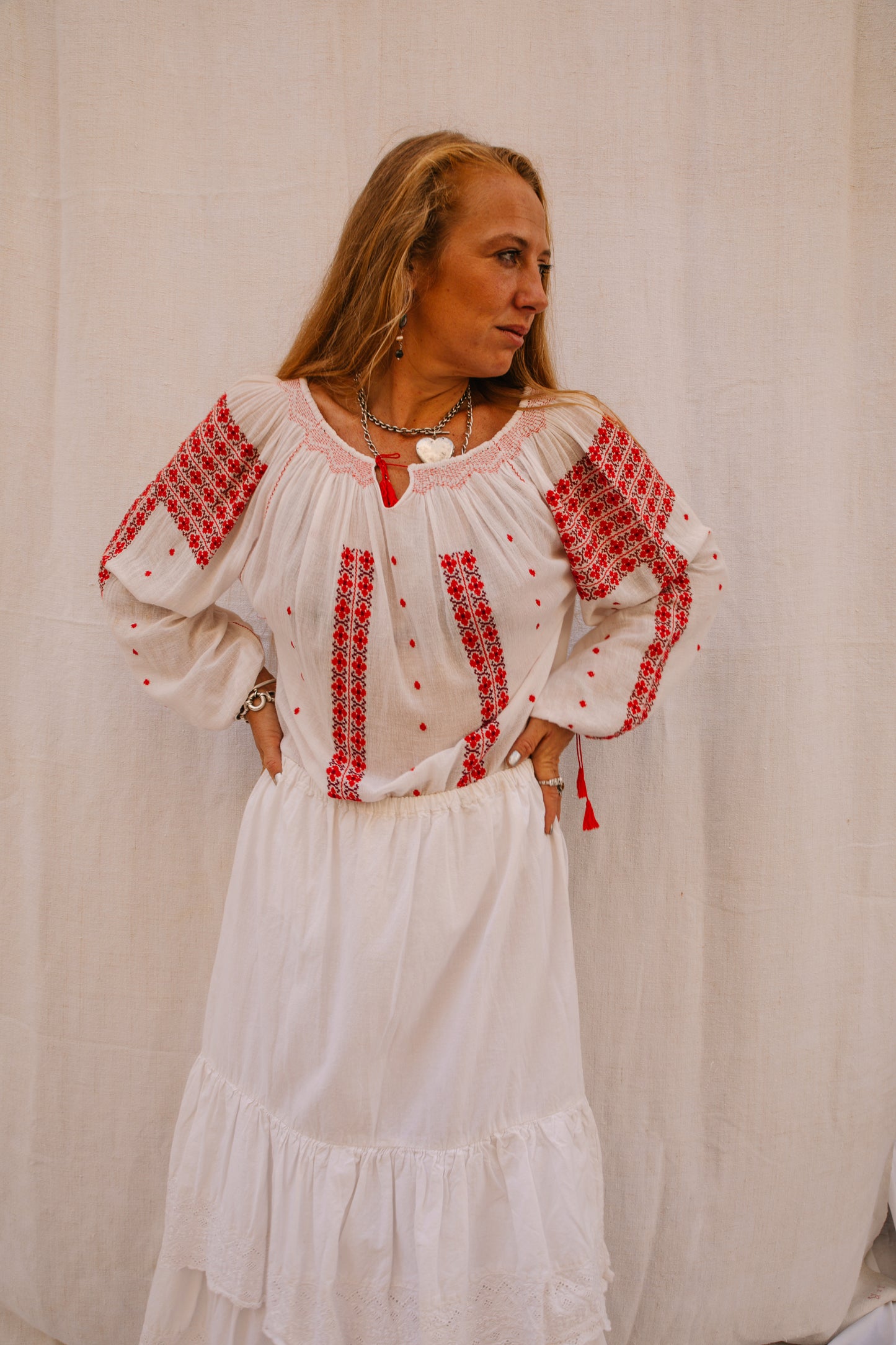 Vintage 1960s Eastern European Hand-Embroidered Blouse – From Vagabond Ibiza Archive