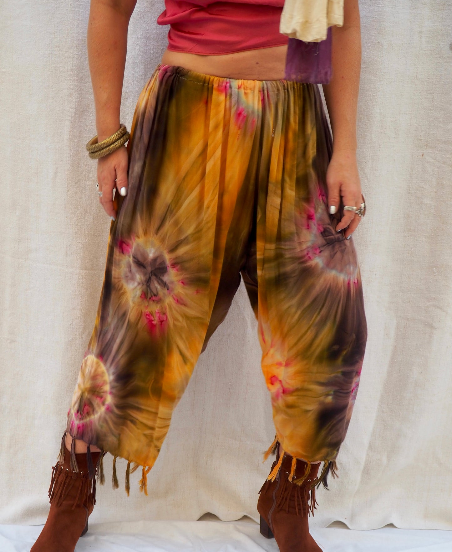 Up-cycled Tie-Dye Harem Pants – Handmade by Vagabond Ibiza