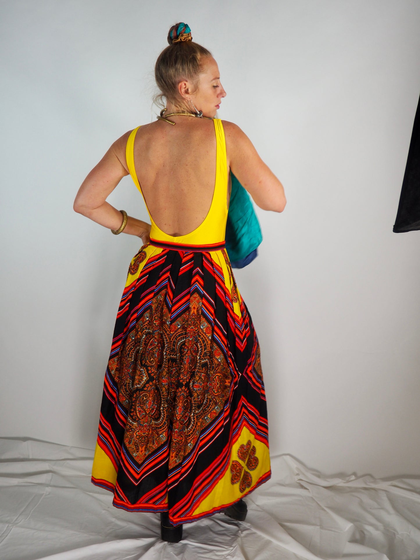 Vintage 1970s Wrap Skirt – Bold Bohemian Elegance