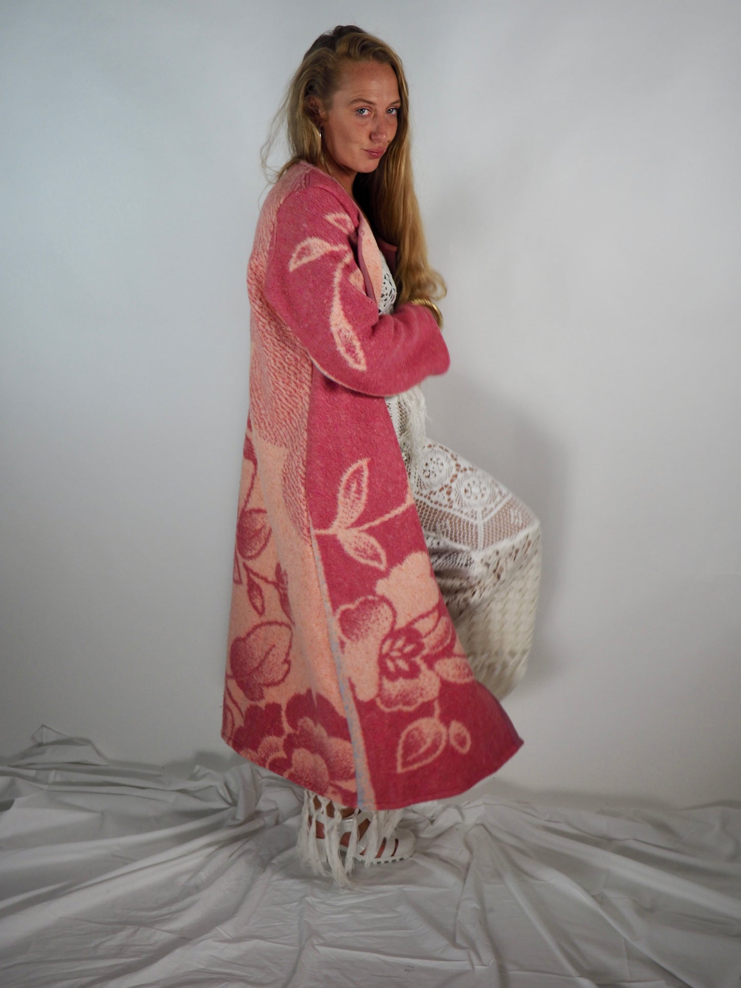 Introducing the *Vintage Fleece Blanket Jacket* by Vagabond Ibiza