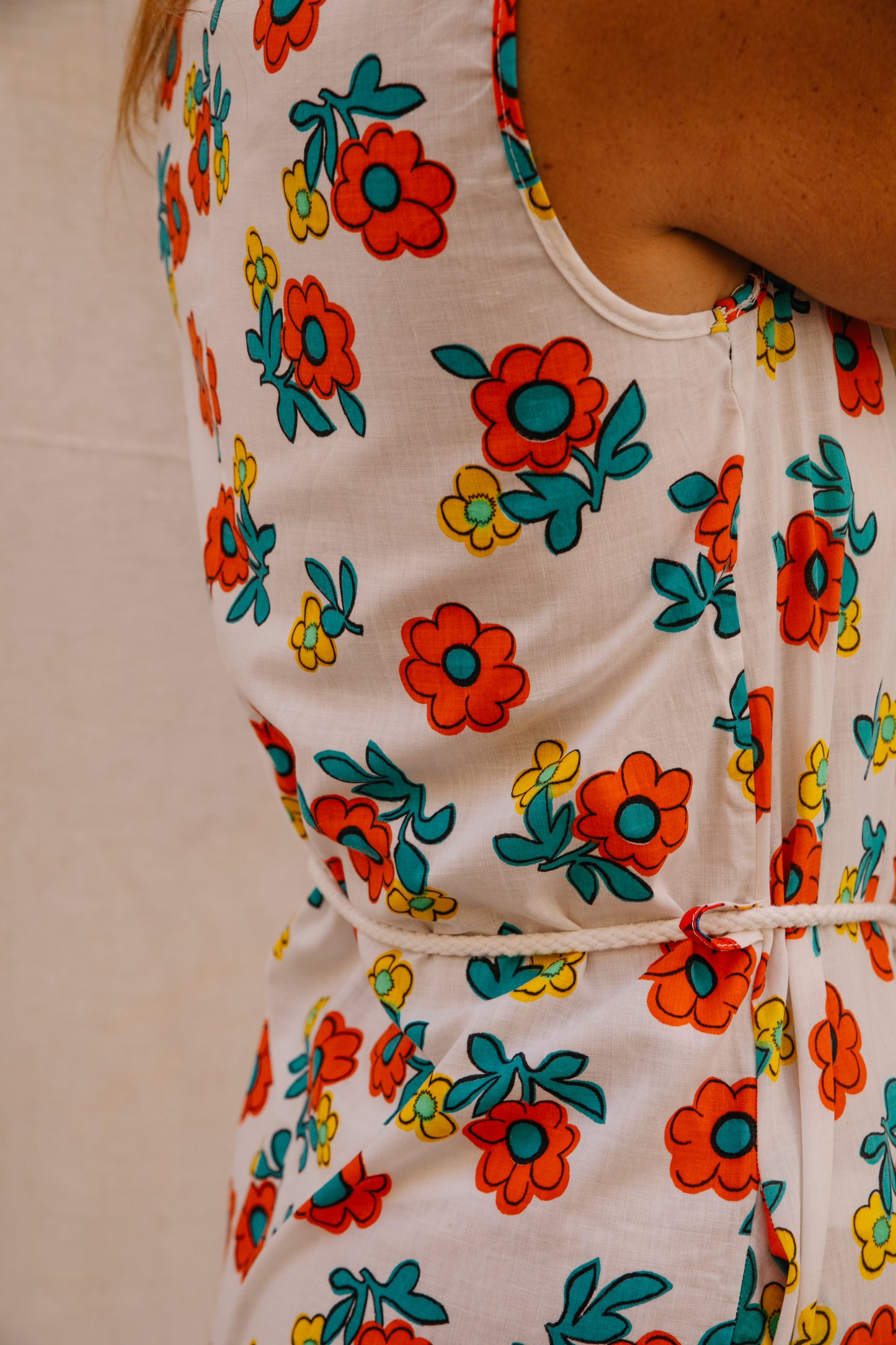 Up-cycled Retro Floral Jumpsuit – Made by Vagabond Ibiza