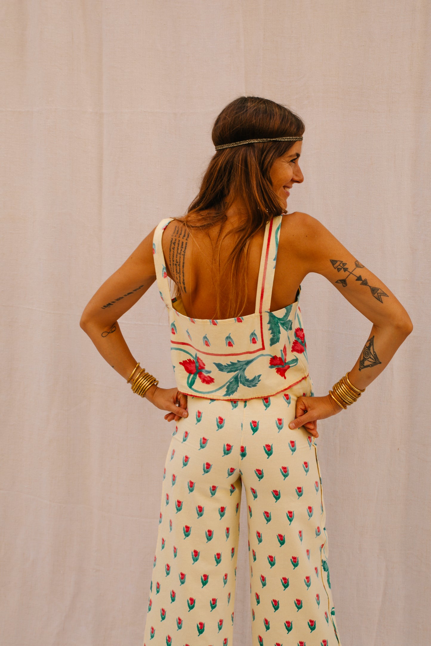 Introducing a stunning two-piece set upcycled by Vagabond Ibiza