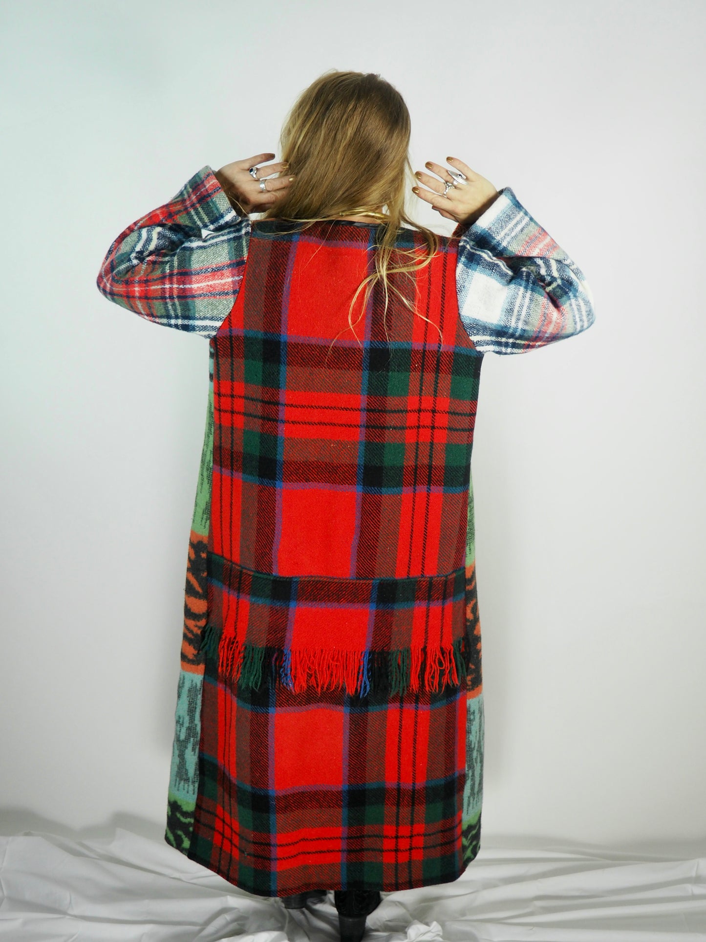 Vintage 1970s Upcycled Wall Blanket Coat by Vagabond Ibiza