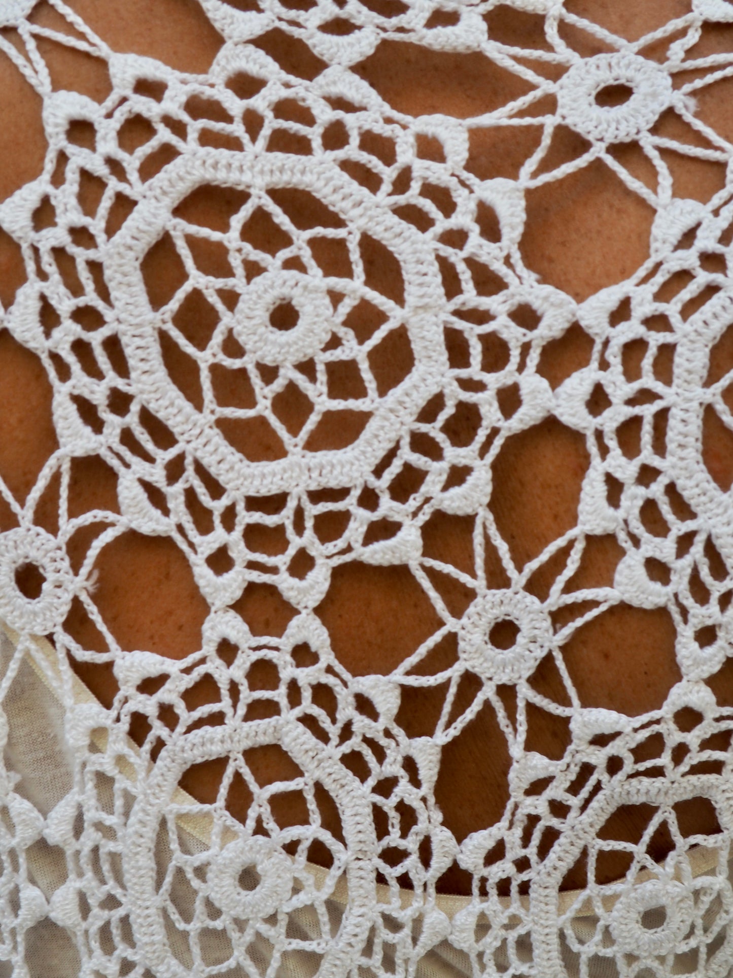 Up-cycled Vintage Crochet Lace Top – Handmade by Vagabond Ibiza