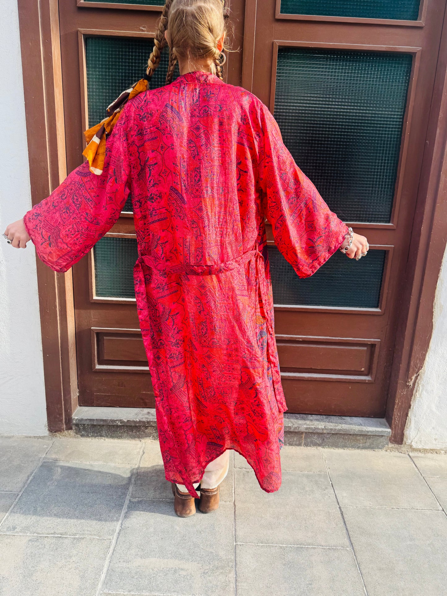 Kardash Kimono Long – Up-cycled Vintage Sari Kimono