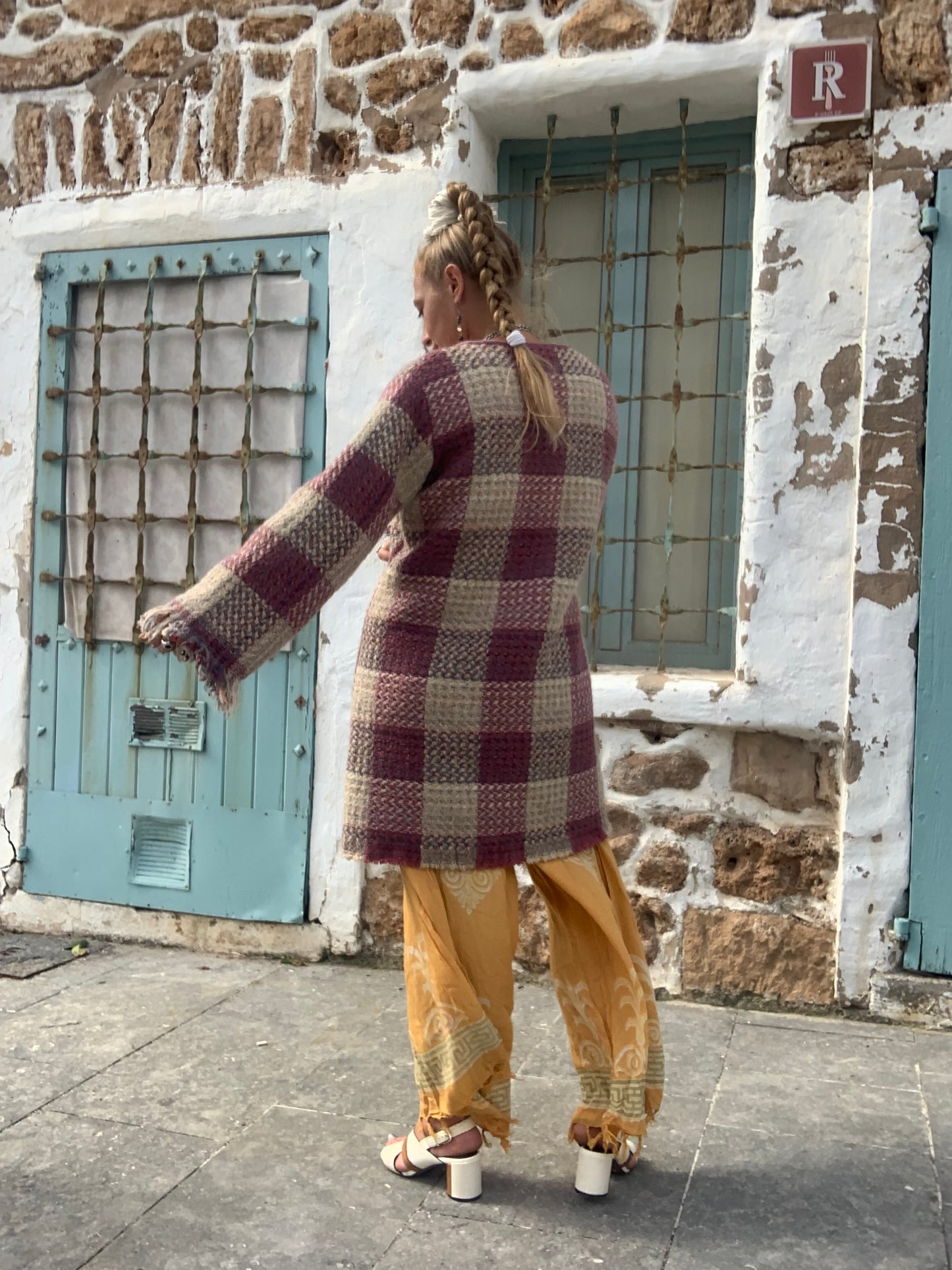 Up-cycled Wool Blanket Jacket with Cotton Lining – Handmade by Vagabond Ibiza