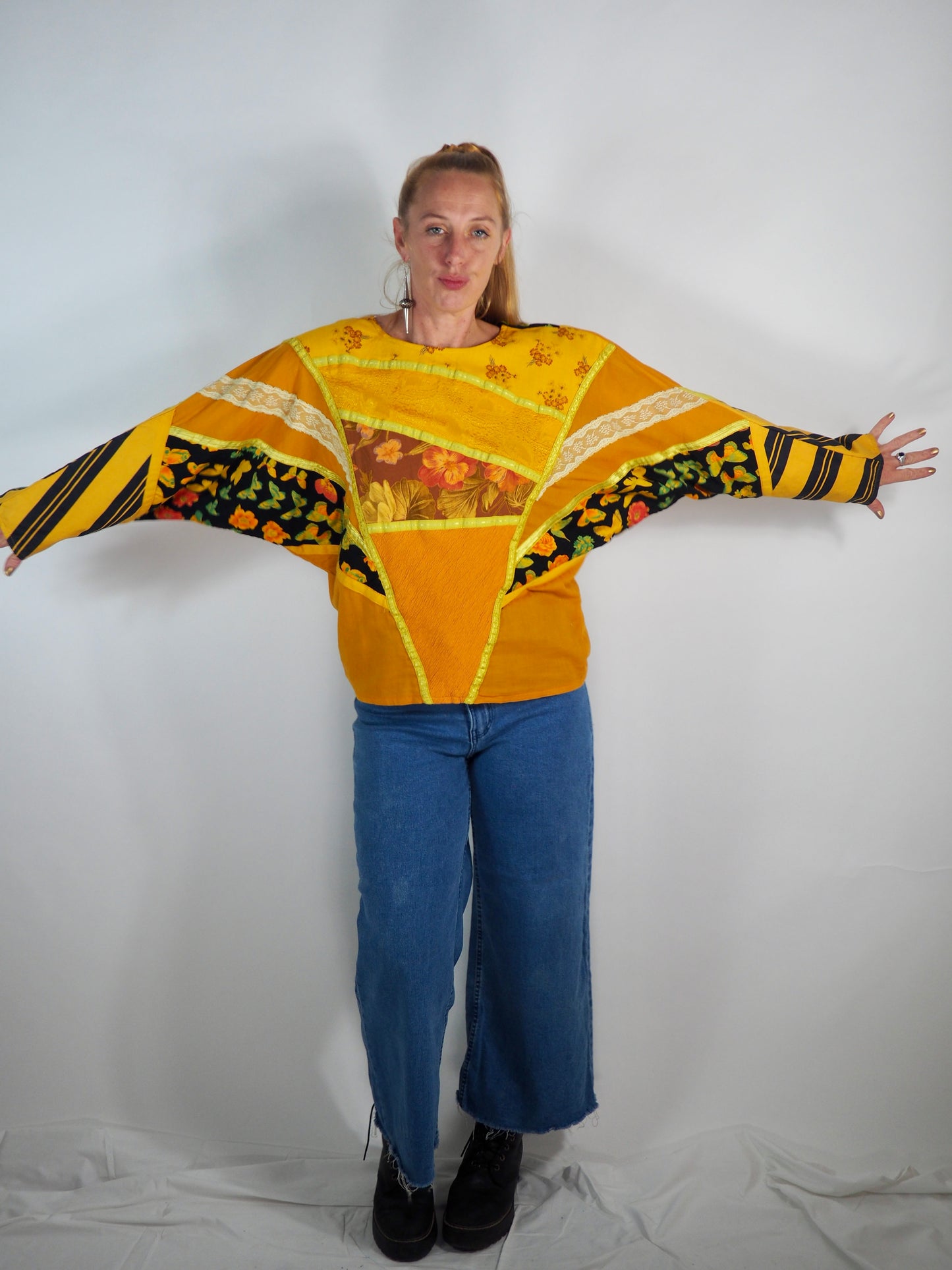 Vintage 1980s Quilted Patchwork Jumper