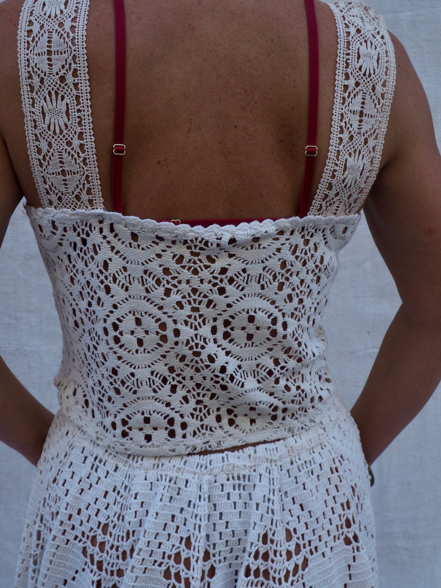 Up-cycled Vintage Crochet Crop Top – Handmade Bohemian Style