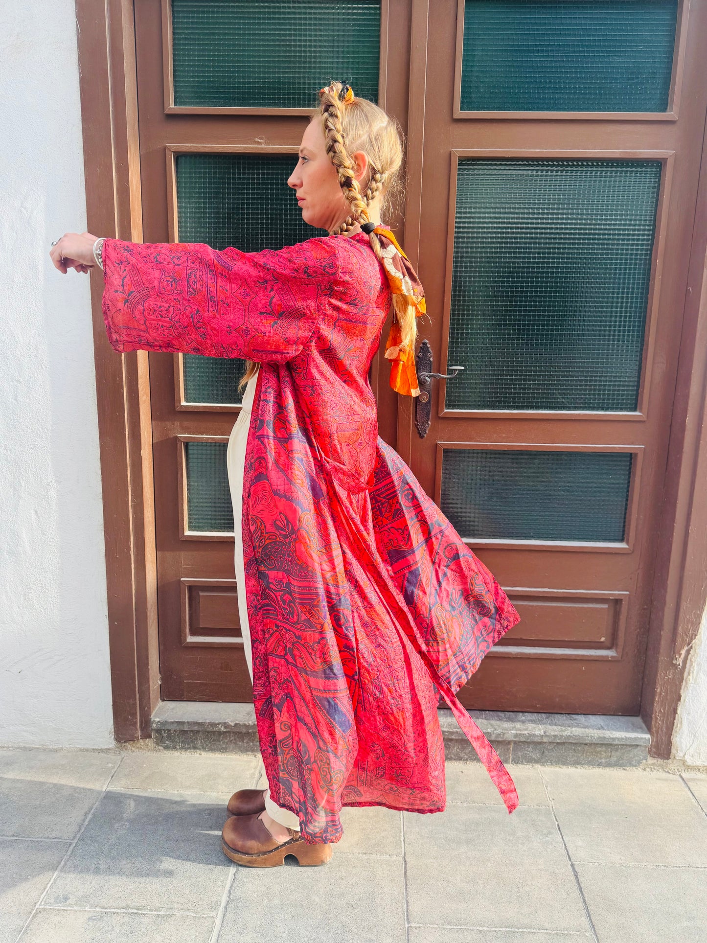 Kardash Kimono Long – Up-cycled Vintage Sari Kimono