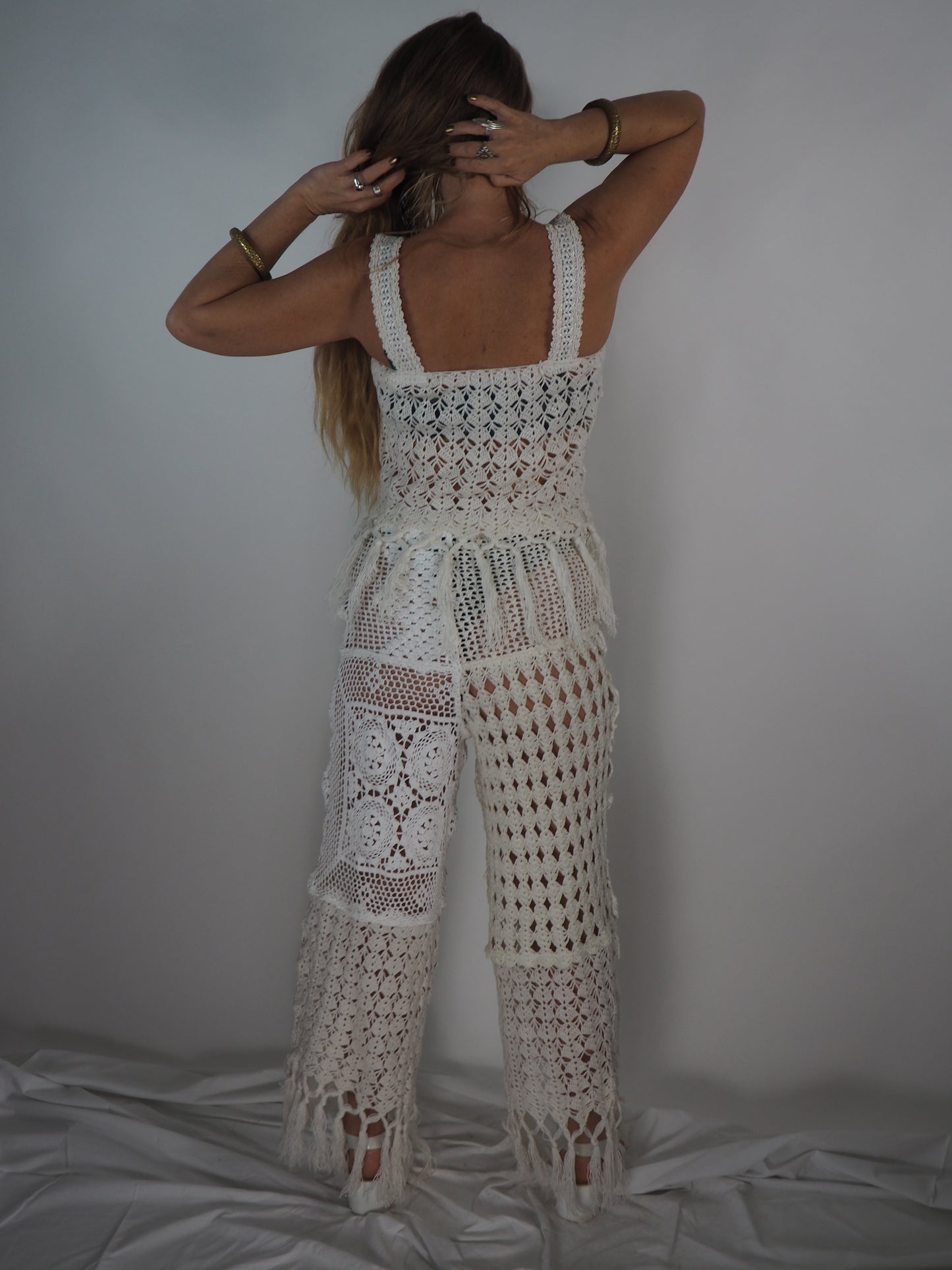 Upcycled Vintage Patchwork Crochet Pants* by Vagabond Ibiza