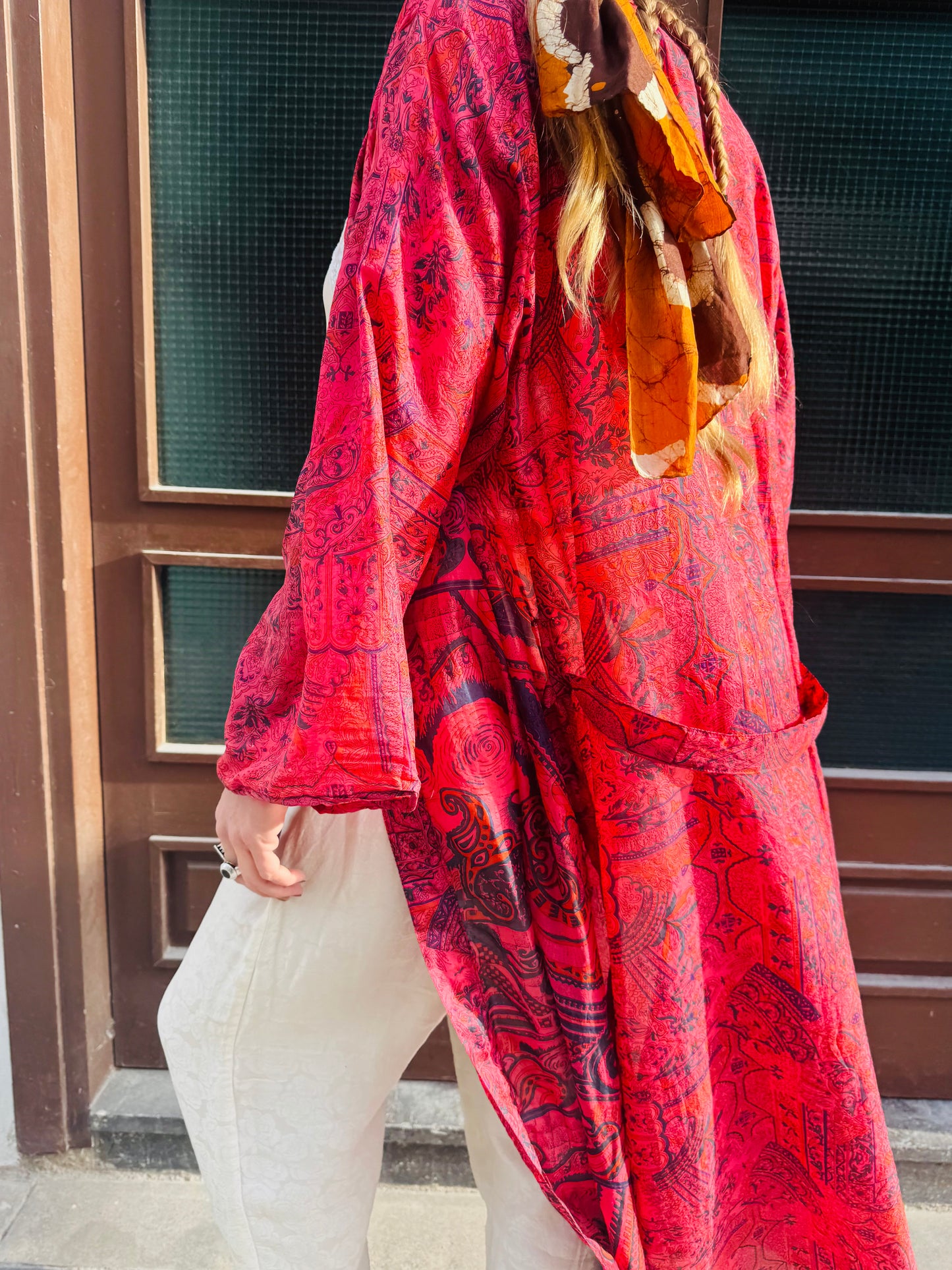 Kardash Kimono Long – Up-cycled Vintage Sari Kimono