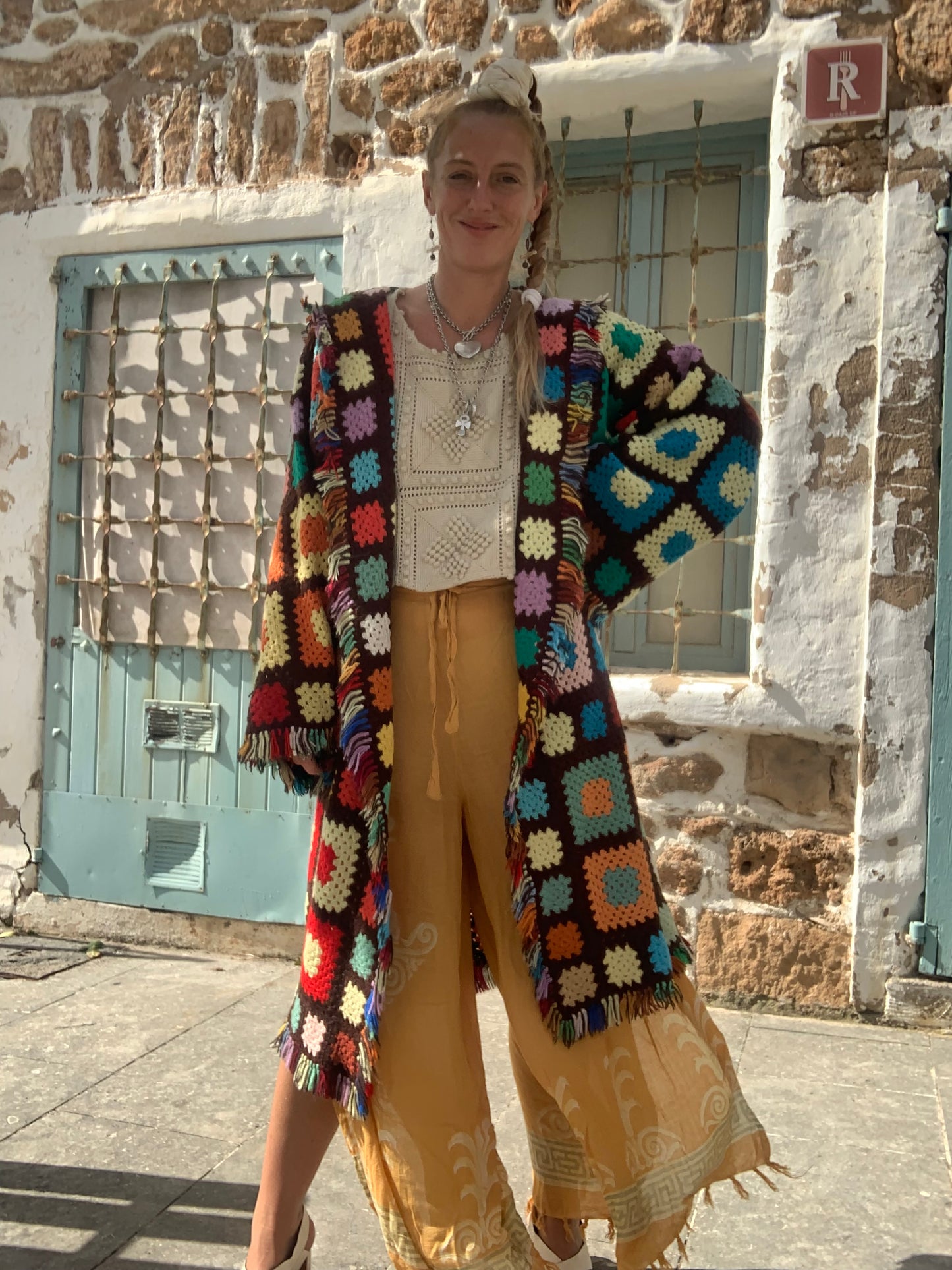 Upcycled Wool Blanket Jacket with Cotton Lining – Handmade by Vagabond Ibiza