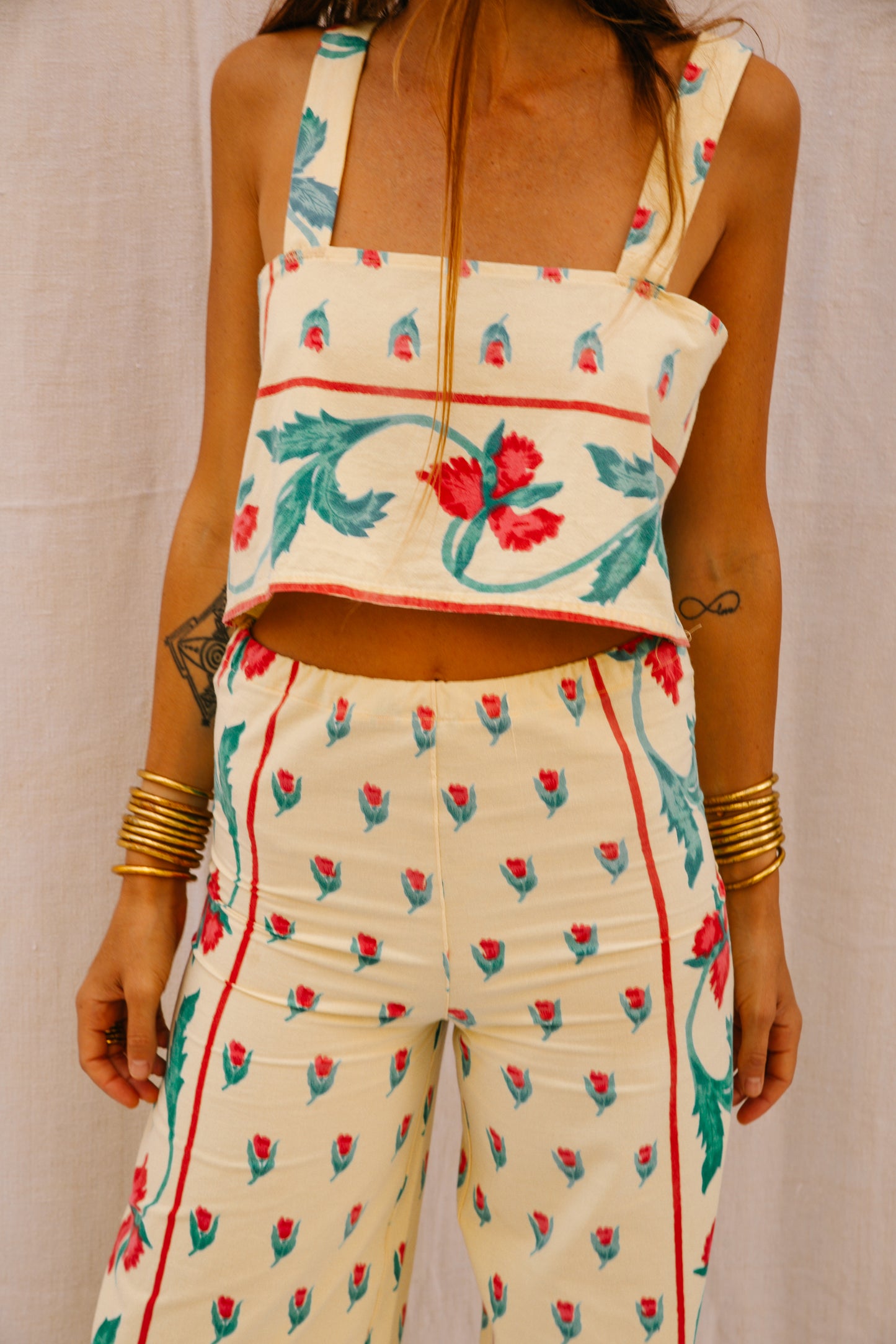 Introducing a stunning two-piece set upcycled by Vagabond Ibiza