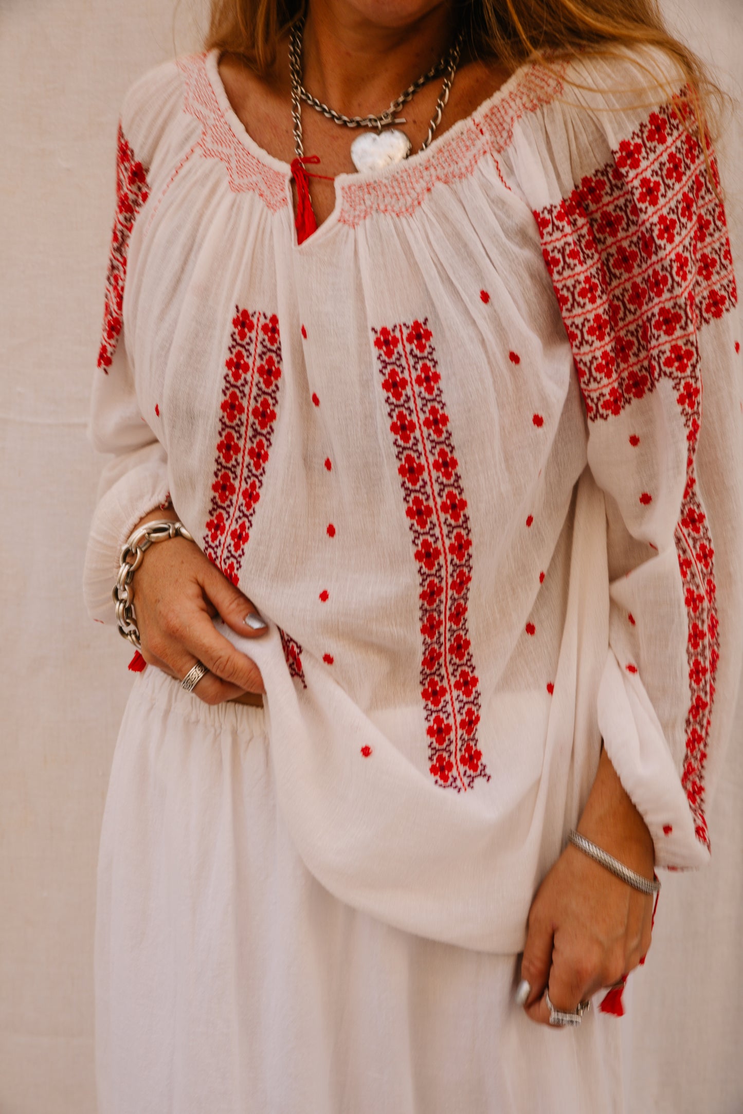 Vintage 1960s Eastern European Hand-Embroidered Blouse – From Vagabond Ibiza Archive