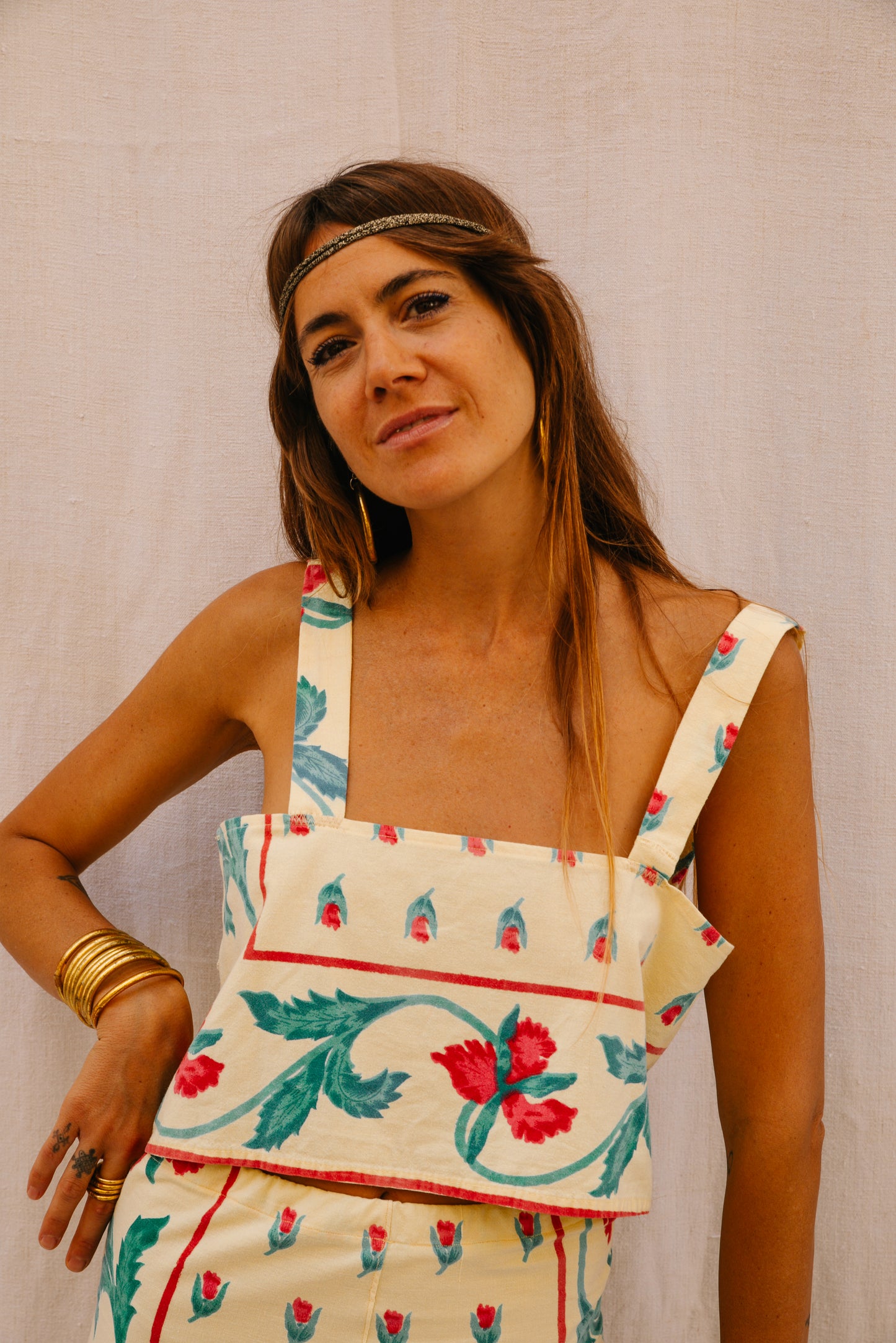 Introducing a stunning two-piece set upcycled by Vagabond Ibiza