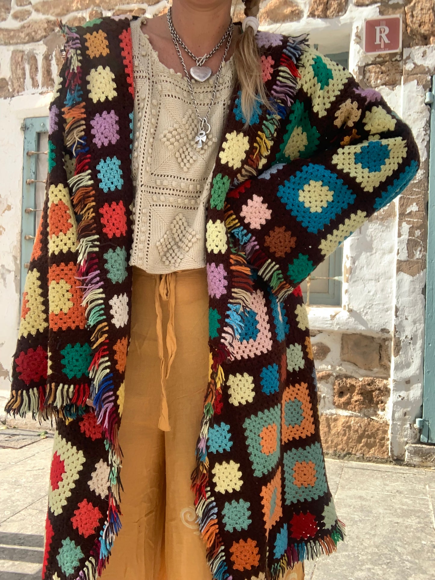 Upcycled Wool Blanket Jacket with Cotton Lining – Handmade by Vagabond Ibiza