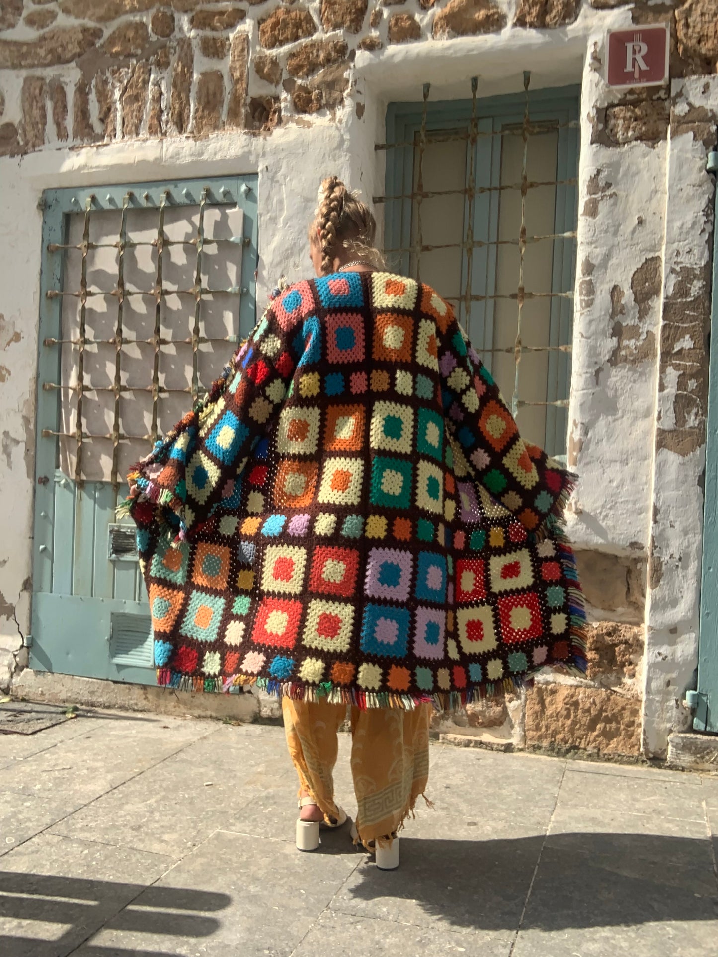 Upcycled Wool Blanket Jacket with Cotton Lining – Handmade by Vagabond Ibiza