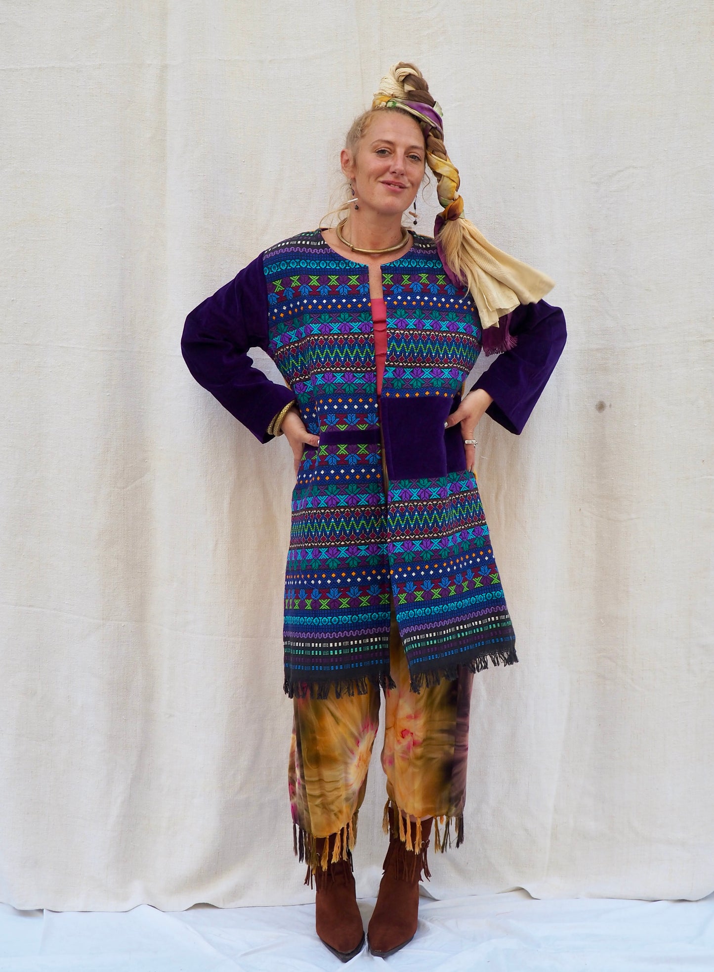 Up-cycled Vintage Guatemalan Textile Jacket – Handmade by Vagabond Ibiza