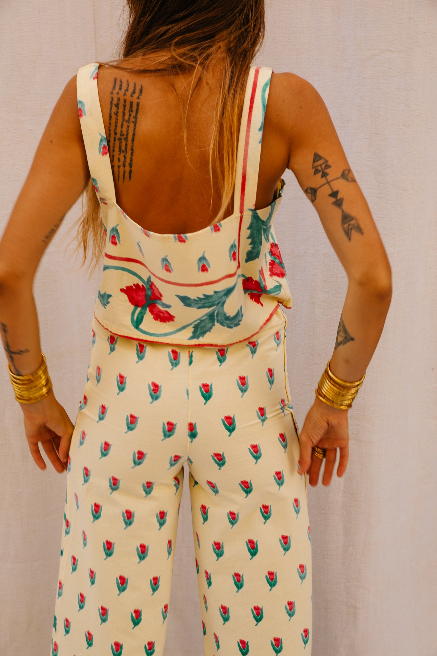 Introducing a stunning two-piece set upcycled by Vagabond Ibiza