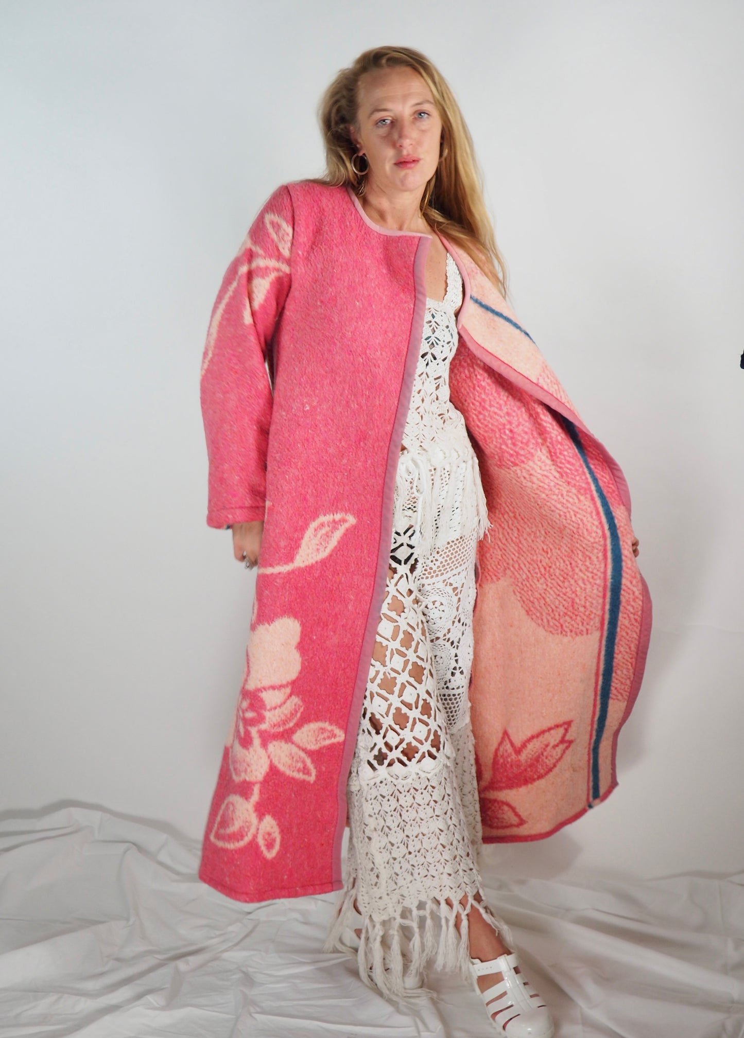 Introducing the *Vintage Fleece Blanket Jacket* by Vagabond Ibiza