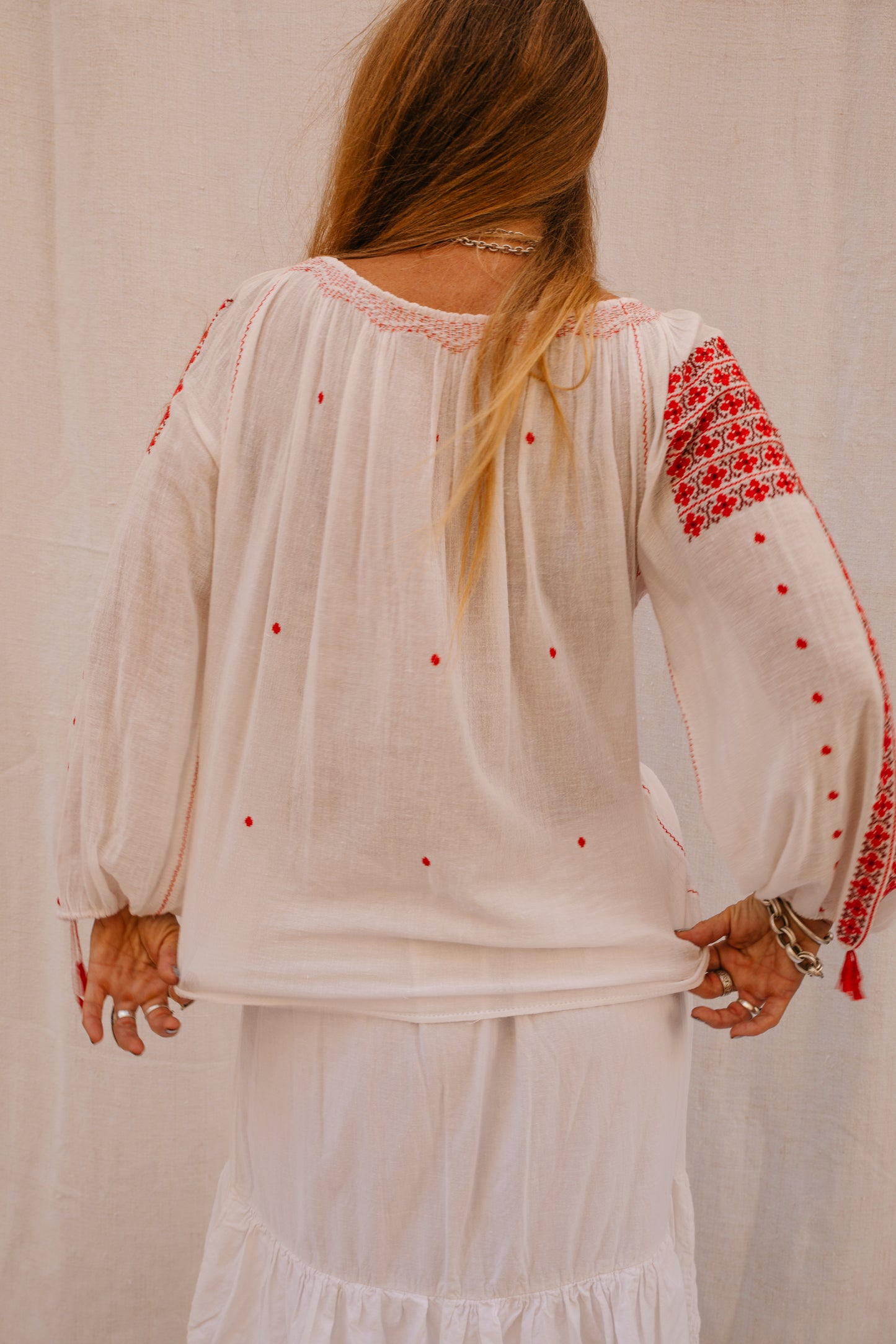 Vintage 1960s Eastern European Hand-Embroidered Blouse – From Vagabond Ibiza Archive