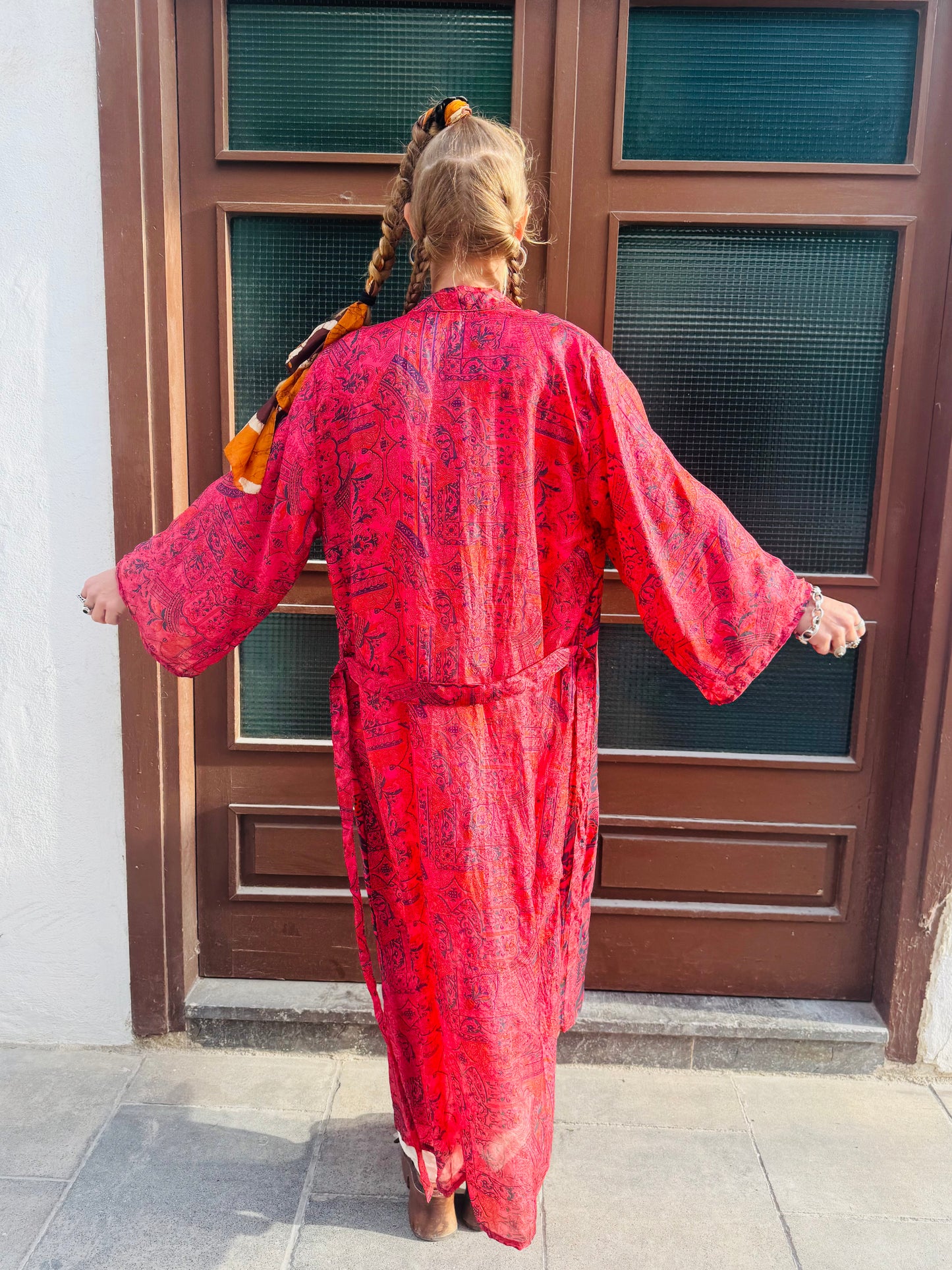 Kardash Kimono Long – Up-cycled Vintage Sari Kimono