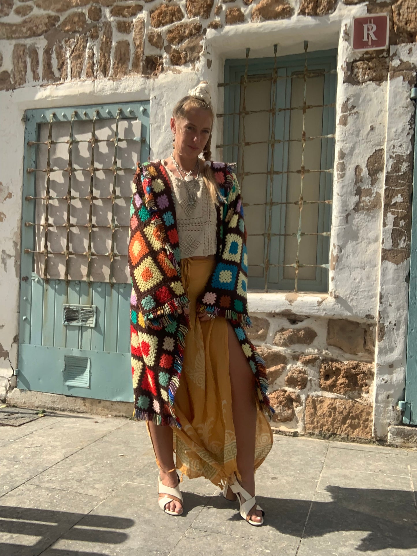 Upcycled Wool Blanket Jacket with Cotton Lining – Handmade by Vagabond Ibiza