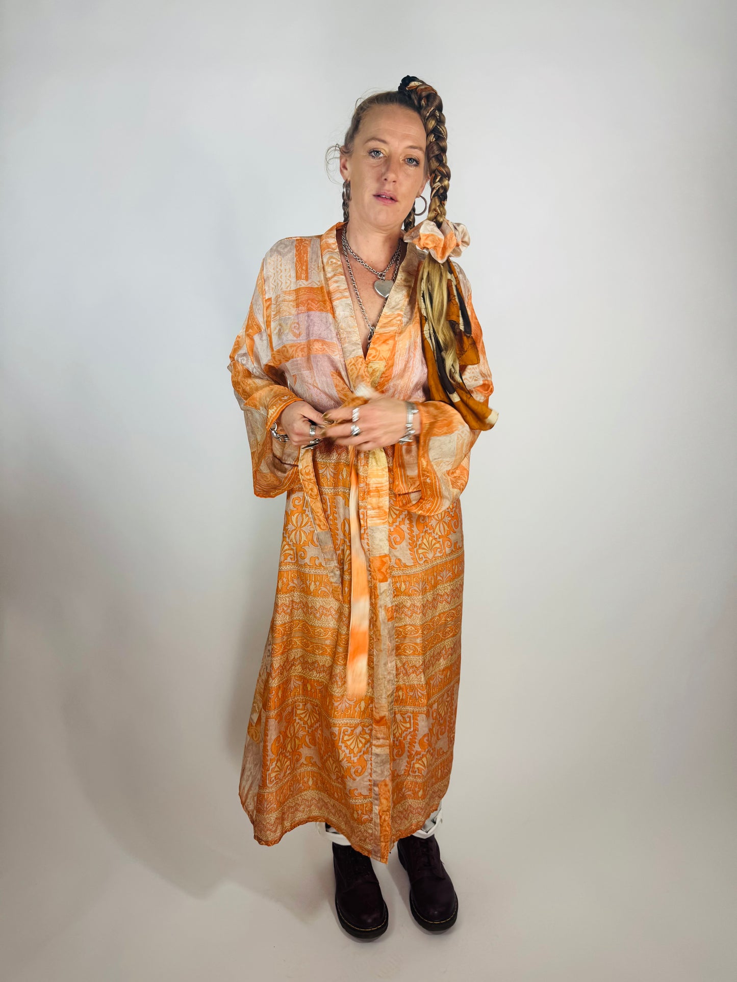 Kardash Kimono Long – Up-cycled Vintage Sari Kimono