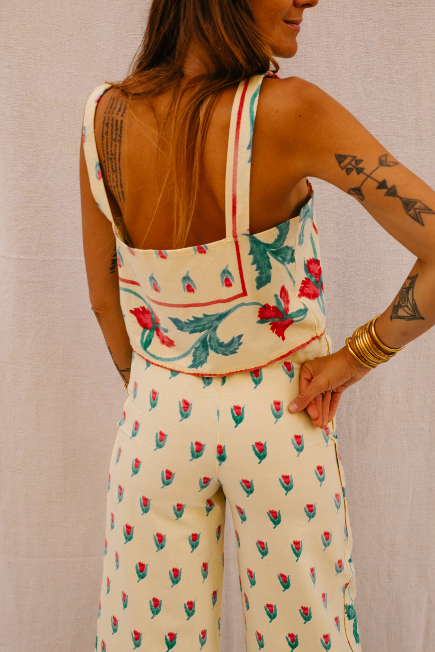 Introducing a stunning two-piece set upcycled by Vagabond Ibiza