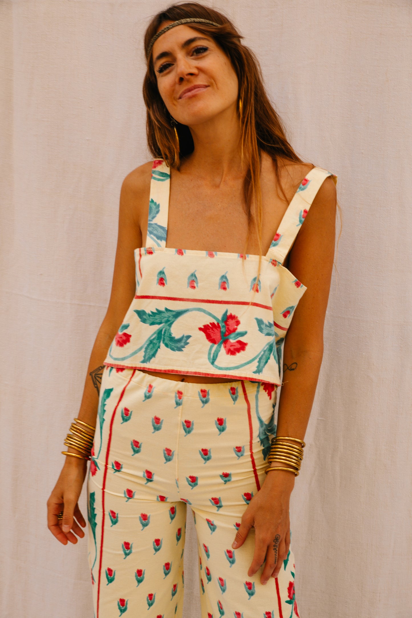 Introducing a stunning two-piece set upcycled by Vagabond Ibiza