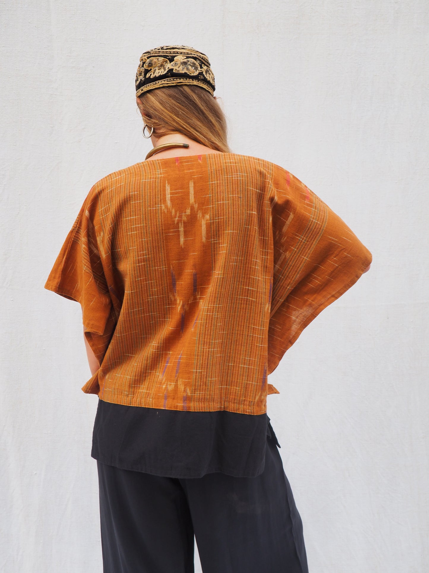 Vintage Indonesian Ikat Woven Top