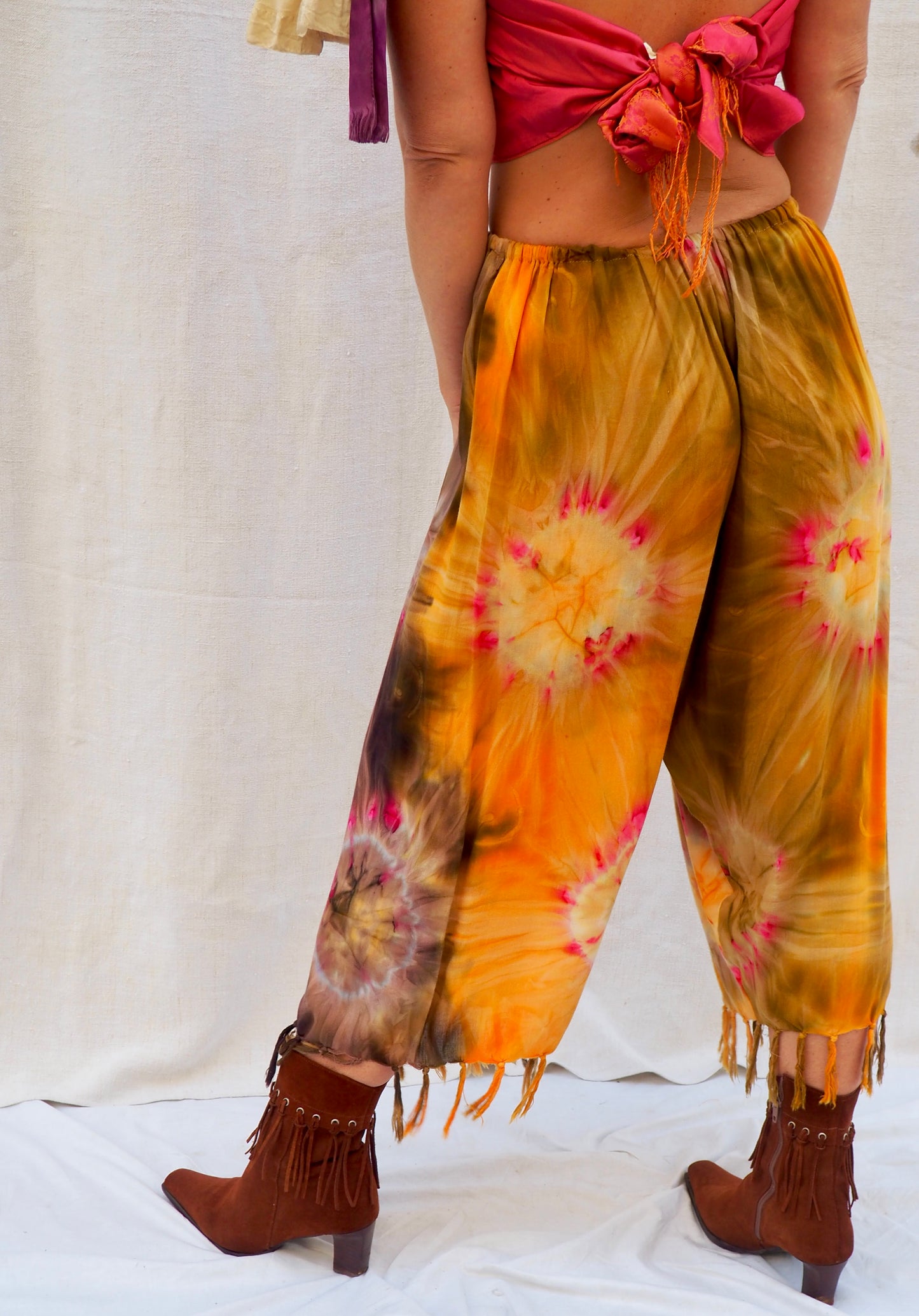 Up-cycled Tie-Dye Harem Pants – Handmade by Vagabond Ibiza