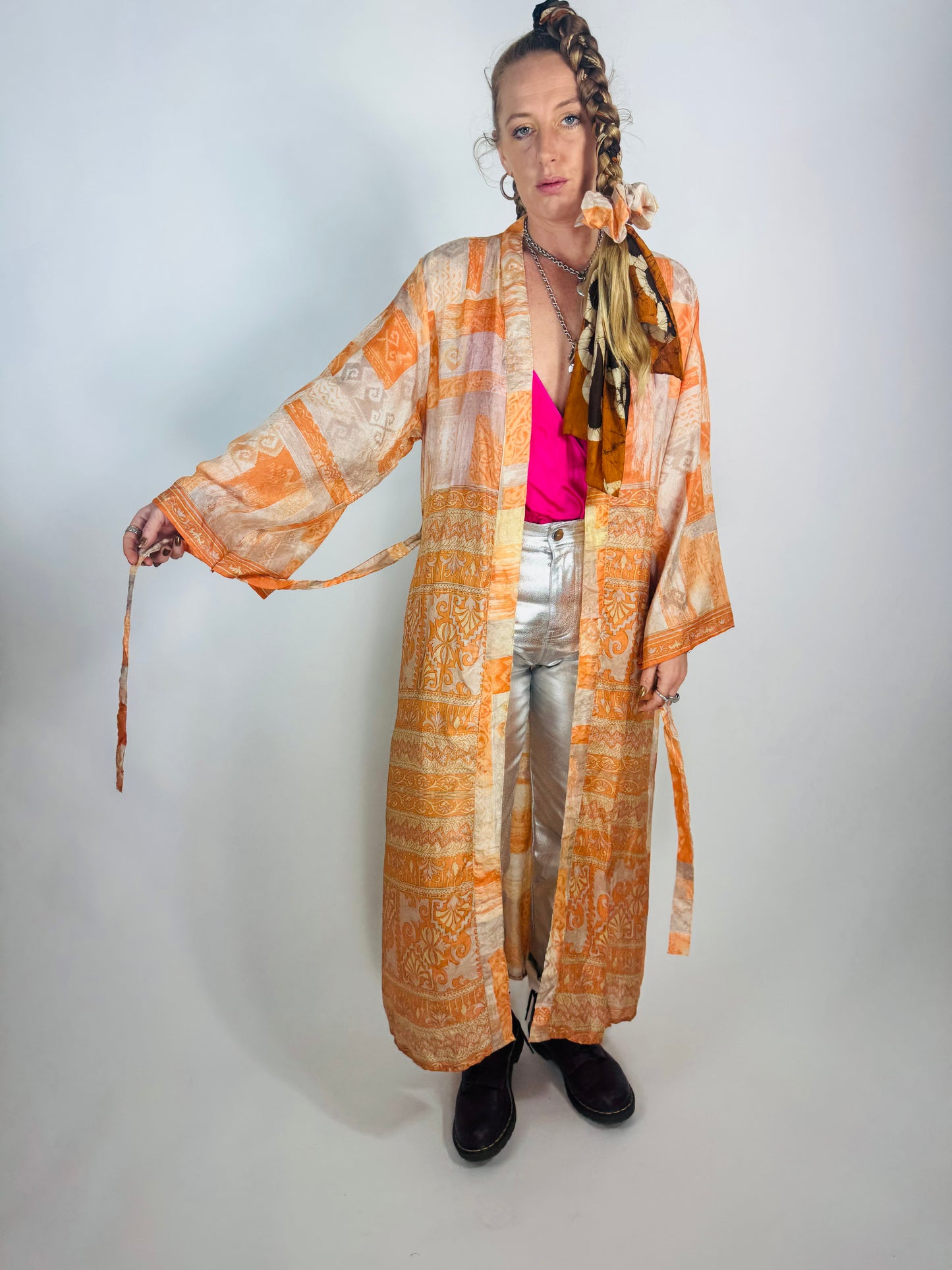 Kardash Kimono Long – Up-cycled Vintage Sari Kimono