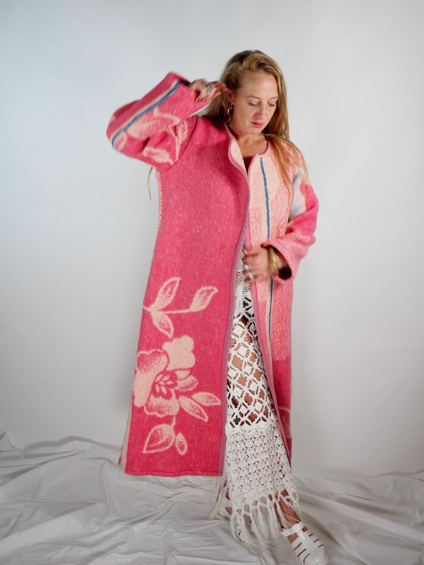 Introducing the *Vintage Fleece Blanket Jacket* by Vagabond Ibiza