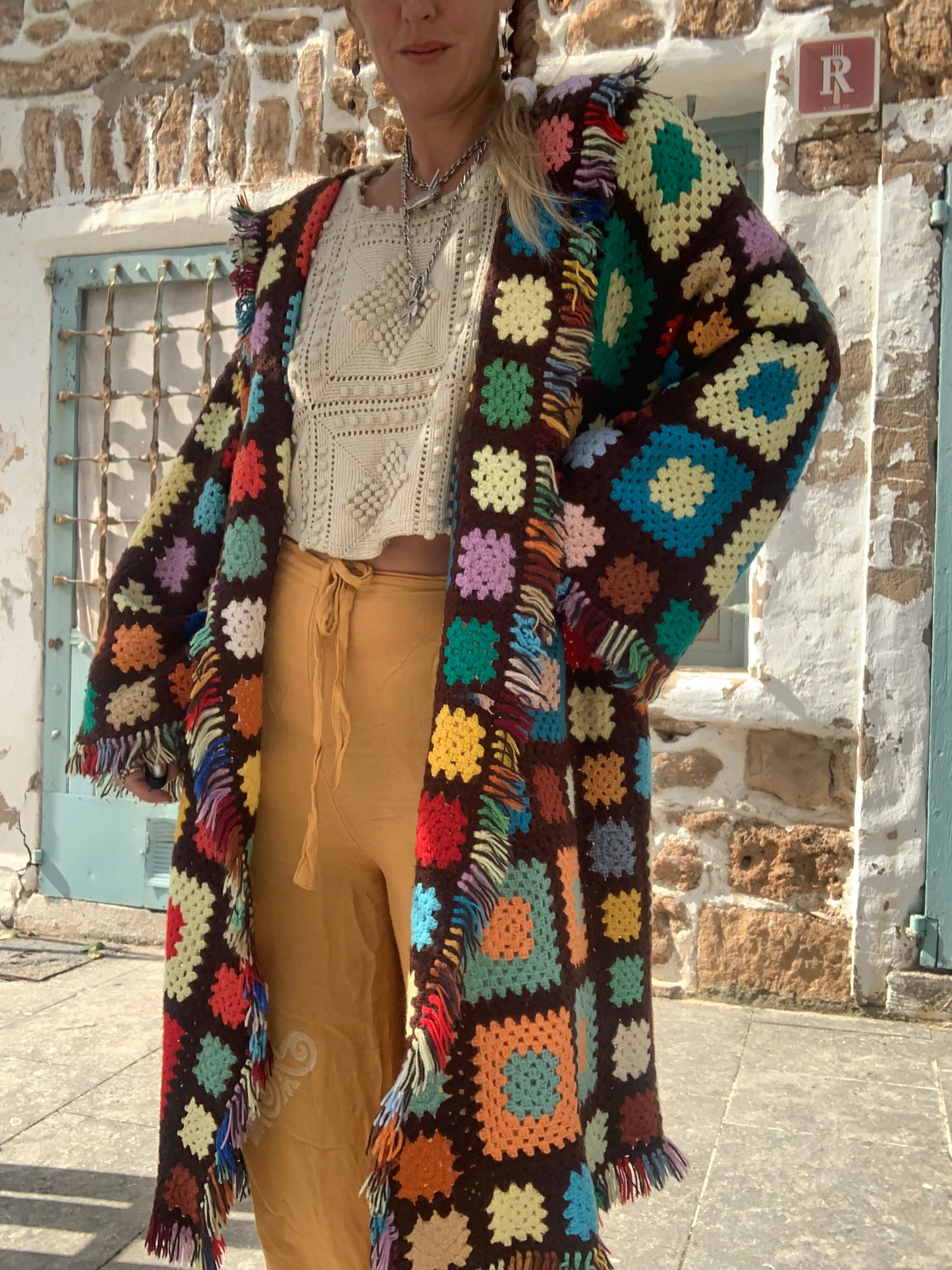 Upcycled Wool Blanket Jacket with Cotton Lining – Handmade by Vagabond Ibiza