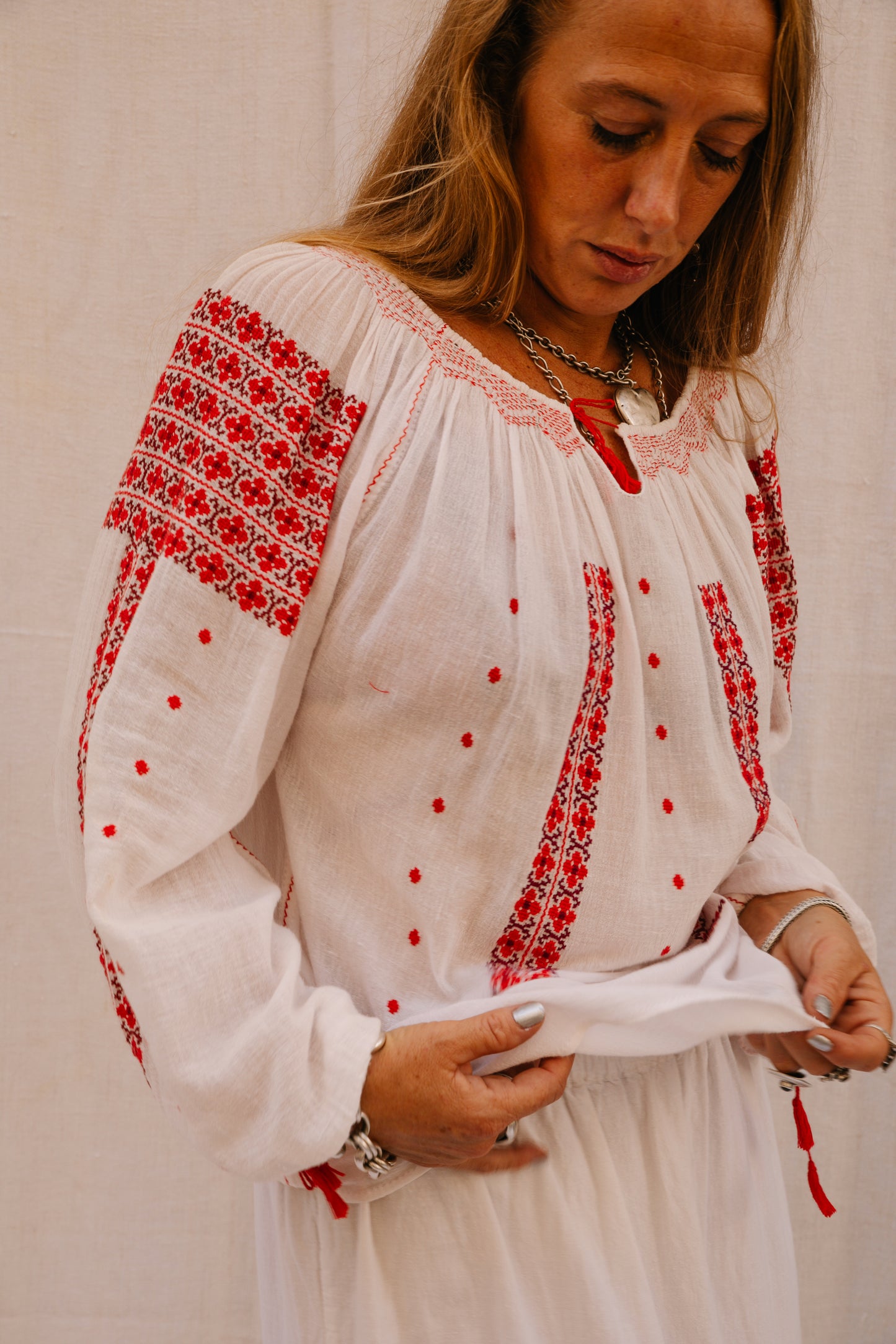 Vintage 1960s Eastern European Hand-Embroidered Blouse – From Vagabond Ibiza Archive