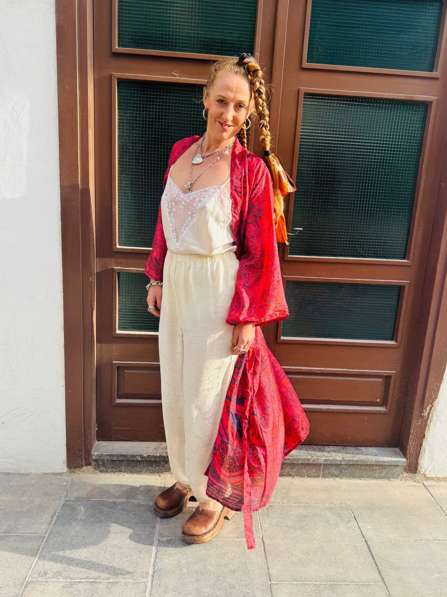 Kardash Kimono Long – Up-cycled Vintage Sari Kimono