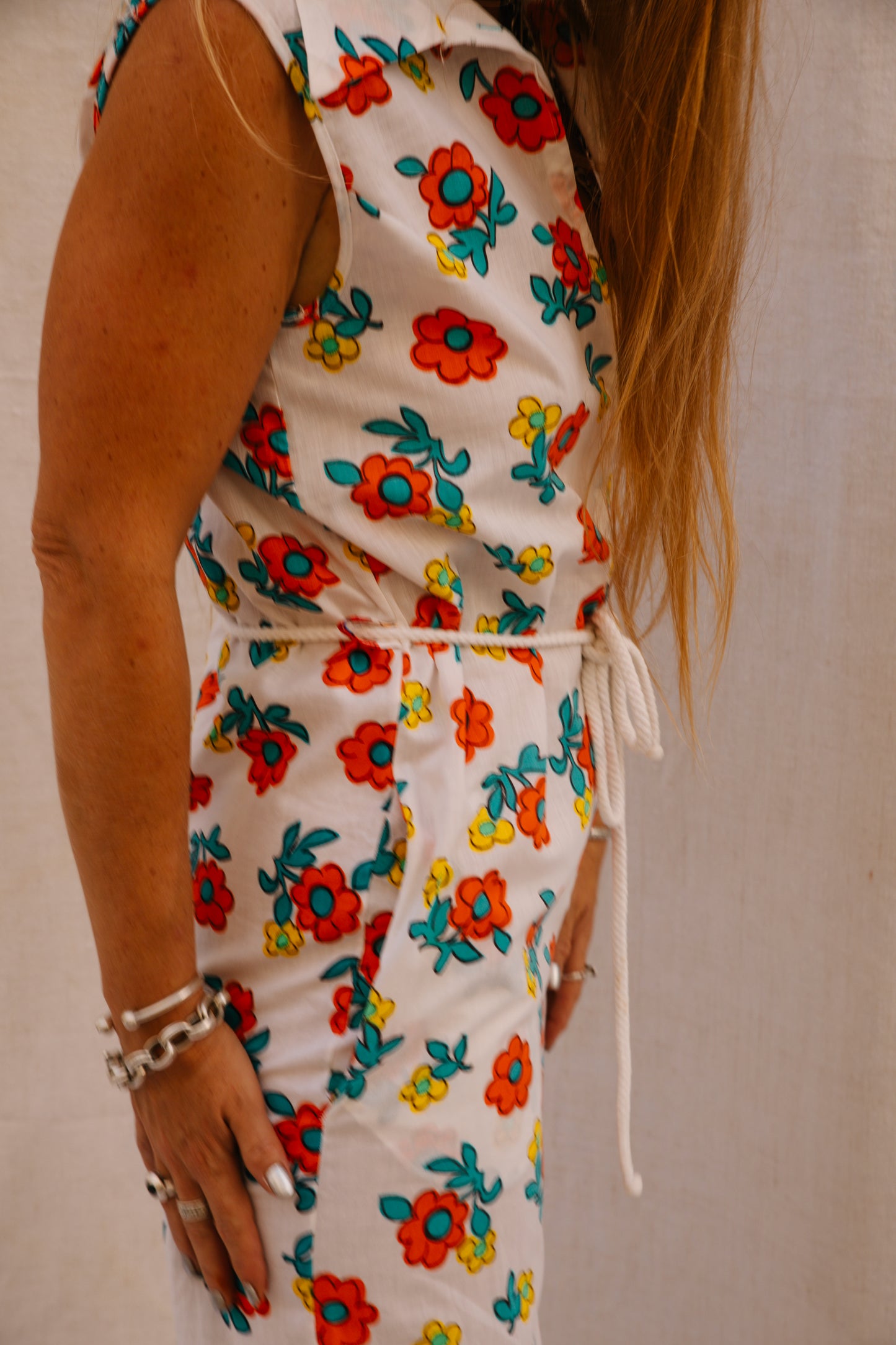 Up-cycled Retro Floral Jumpsuit – Made by Vagabond Ibiza