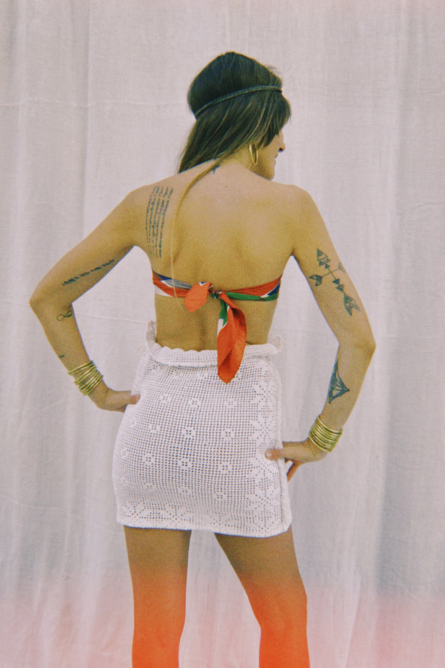 Up-cycled Vintage Crochet Skirt – Handmade by Vagabond Ibiza