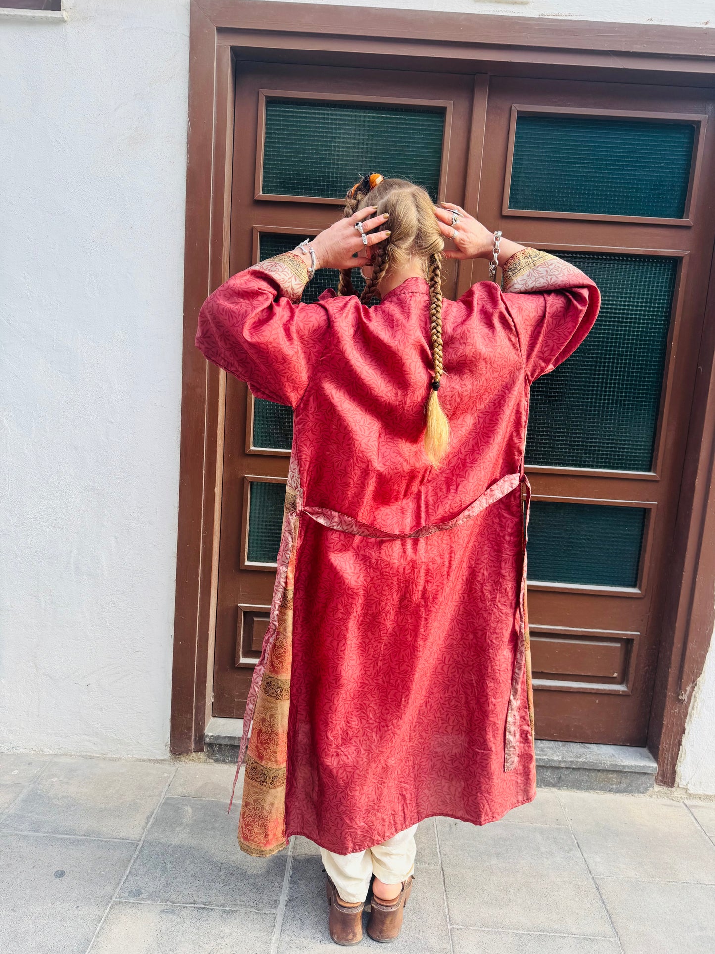 Kardash Kimono Long – Up-cycled Vintage Sari Kimono