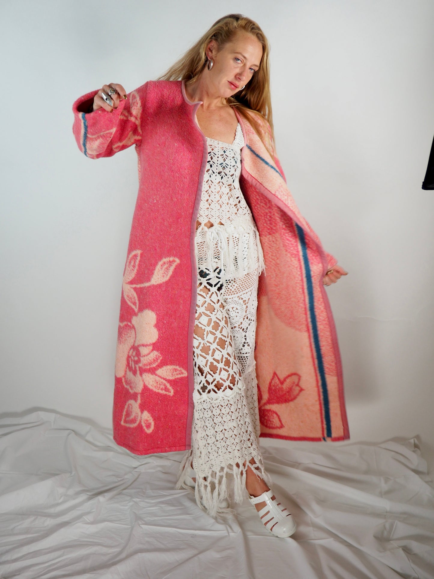 Introducing the *Vintage Fleece Blanket Jacket* by Vagabond Ibiza