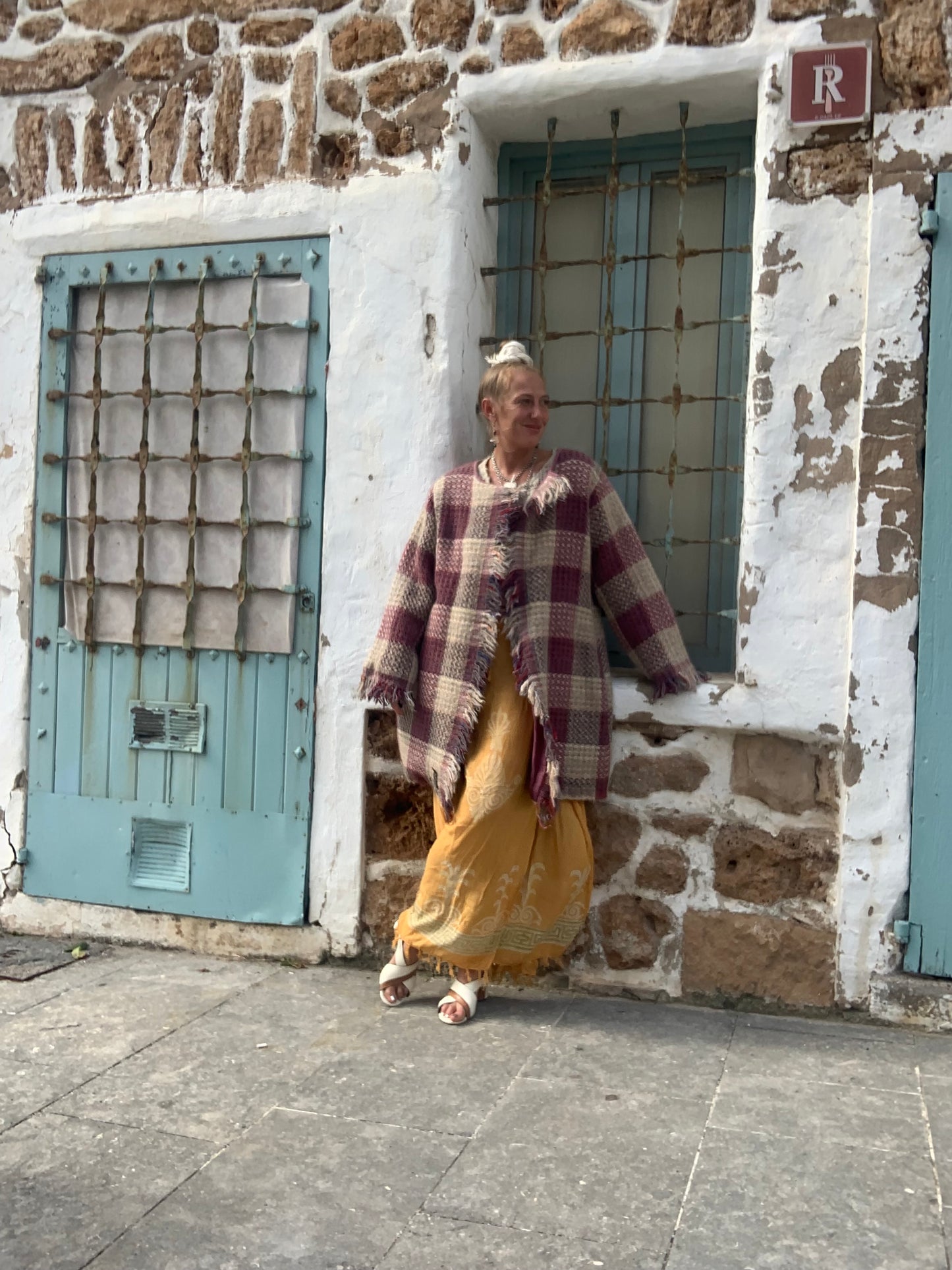 Up-cycled Wool Blanket Jacket with Cotton Lining – Handmade by Vagabond Ibiza