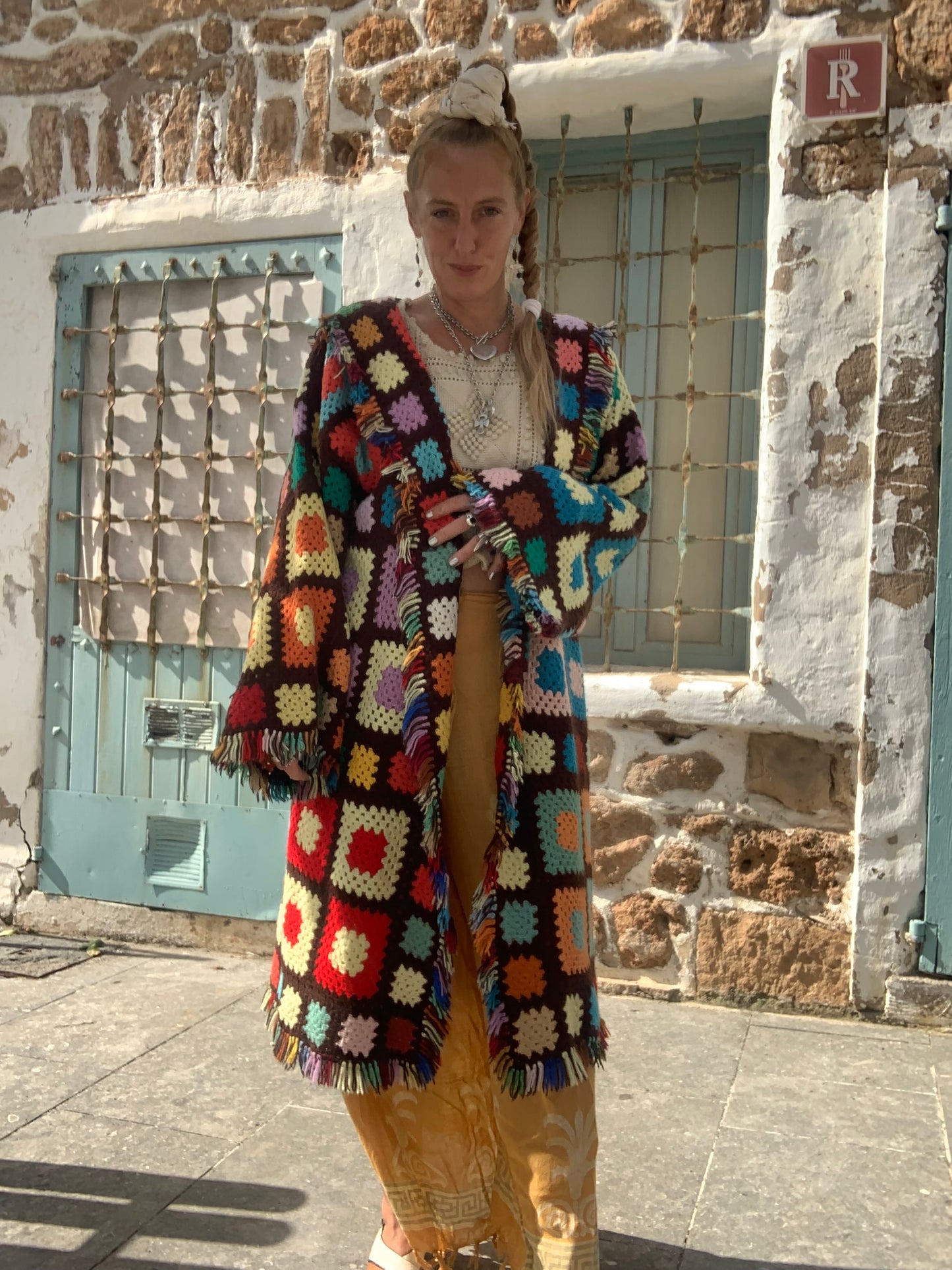 Upcycled Wool Blanket Jacket with Cotton Lining – Handmade by Vagabond Ibiza