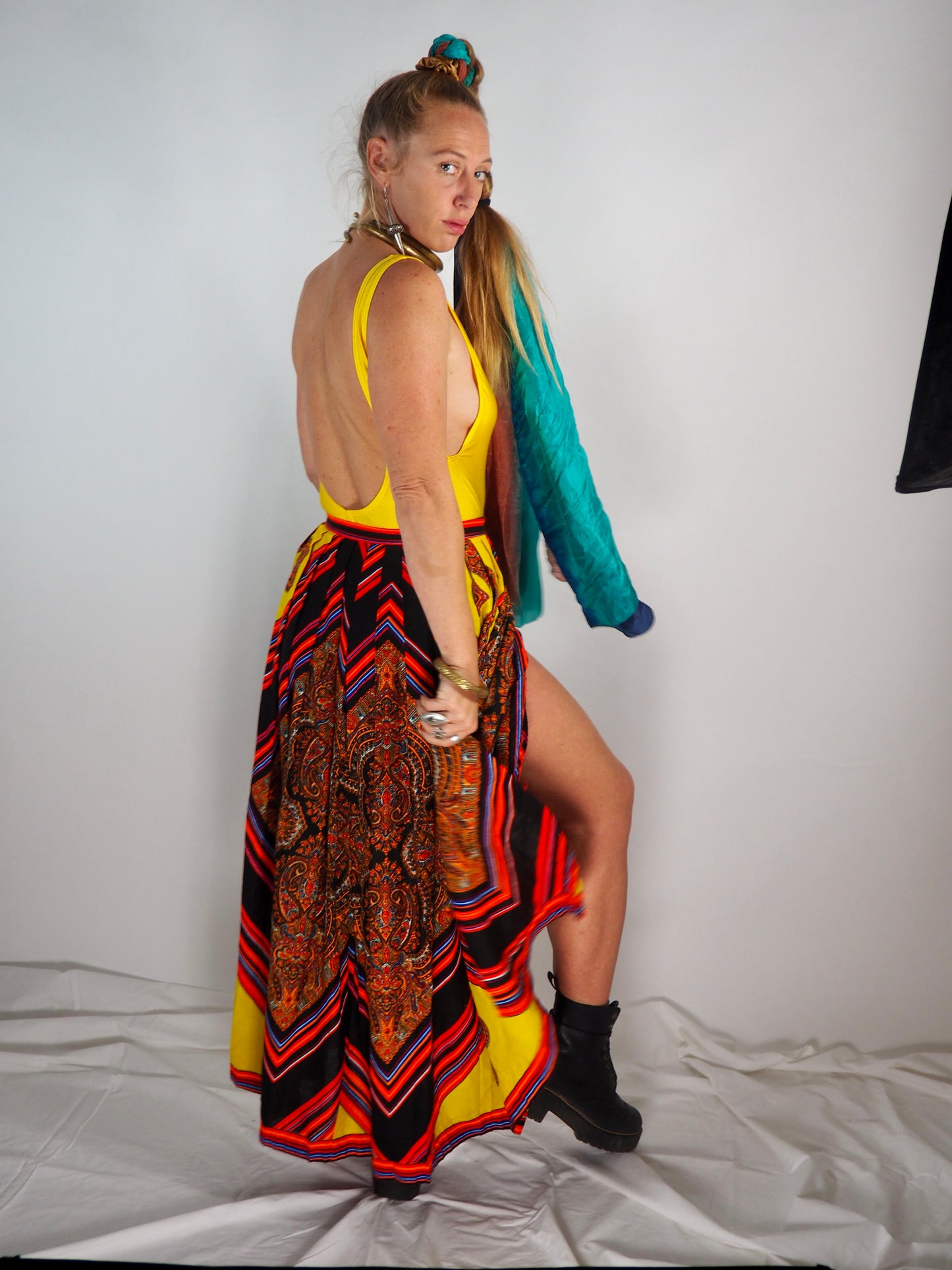 Vintage 1970s Wrap Skirt – Bold Bohemian Elegance