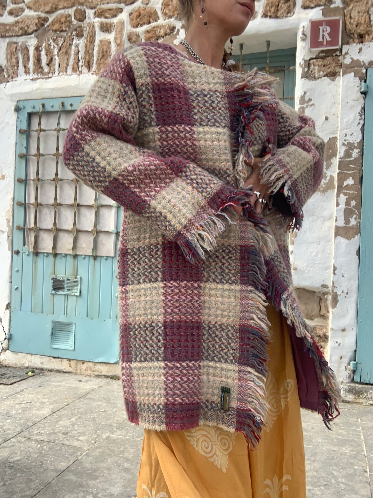 Up-cycled Wool Blanket Jacket with Cotton Lining – Handmade by Vagabond Ibiza