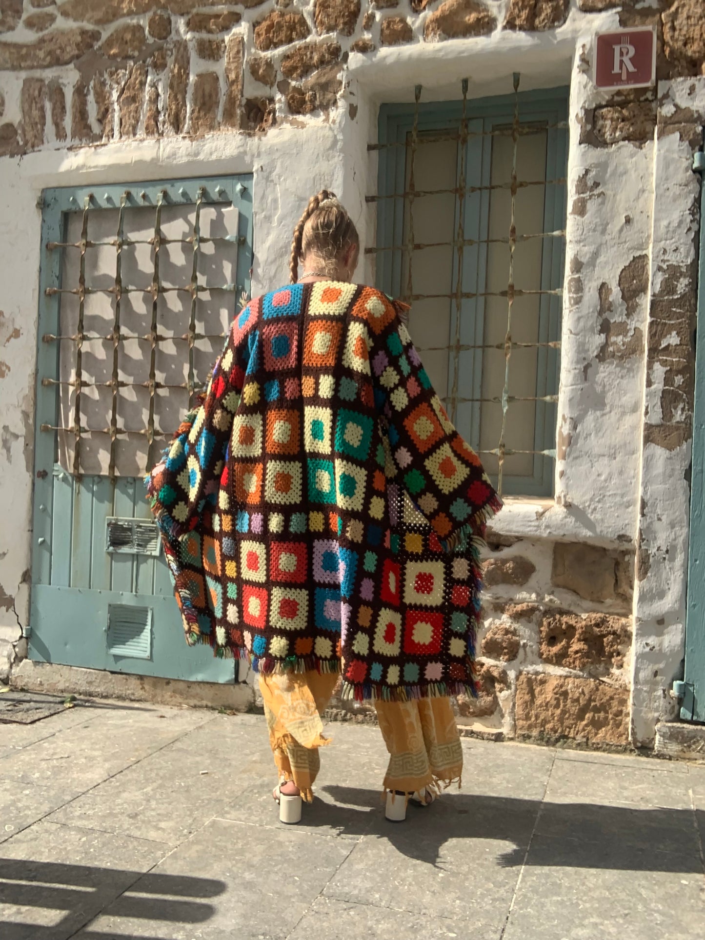 Upcycled Wool Blanket Jacket with Cotton Lining – Handmade by Vagabond Ibiza