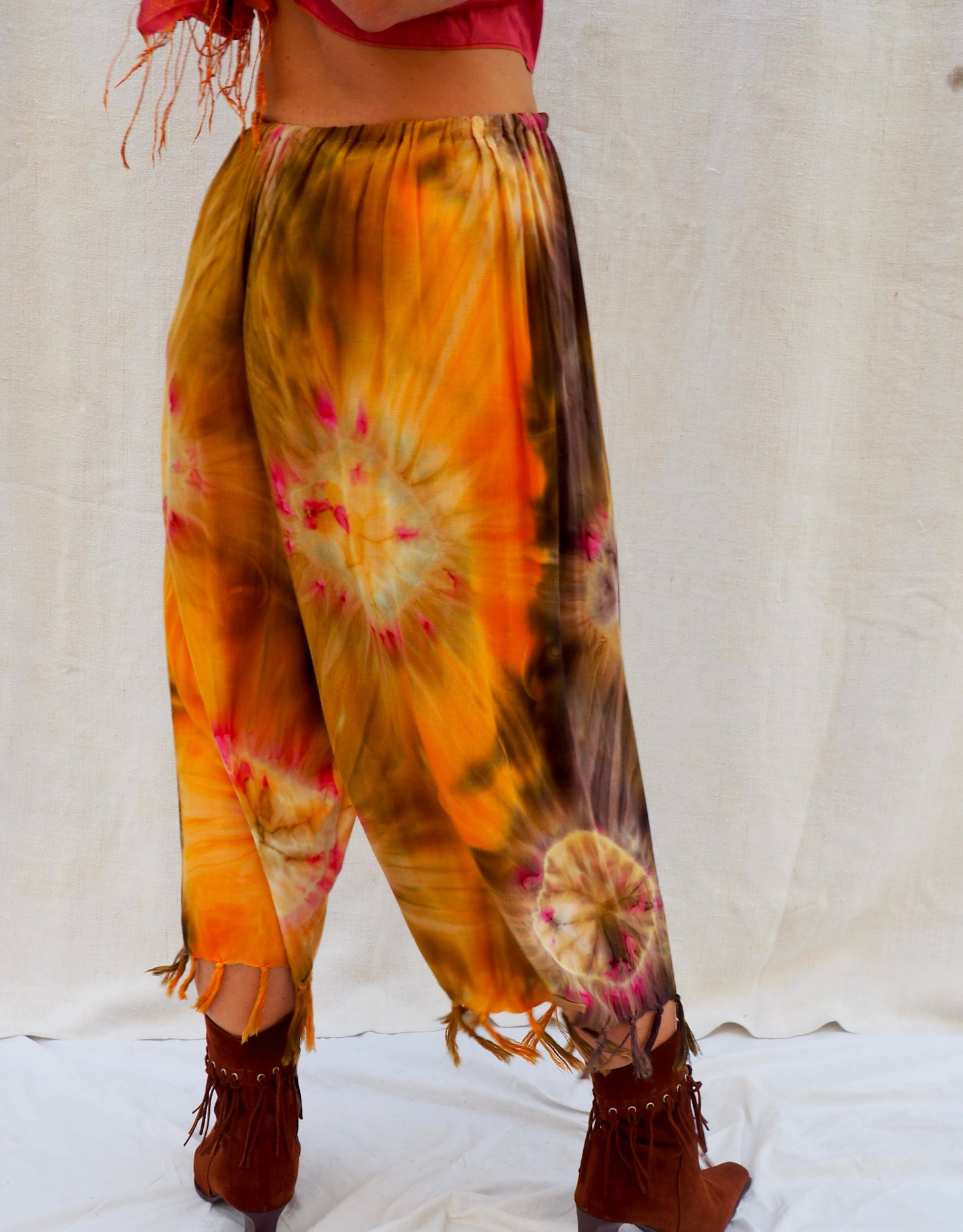 Up-cycled Tie-Dye Harem Pants – Handmade by Vagabond Ibiza