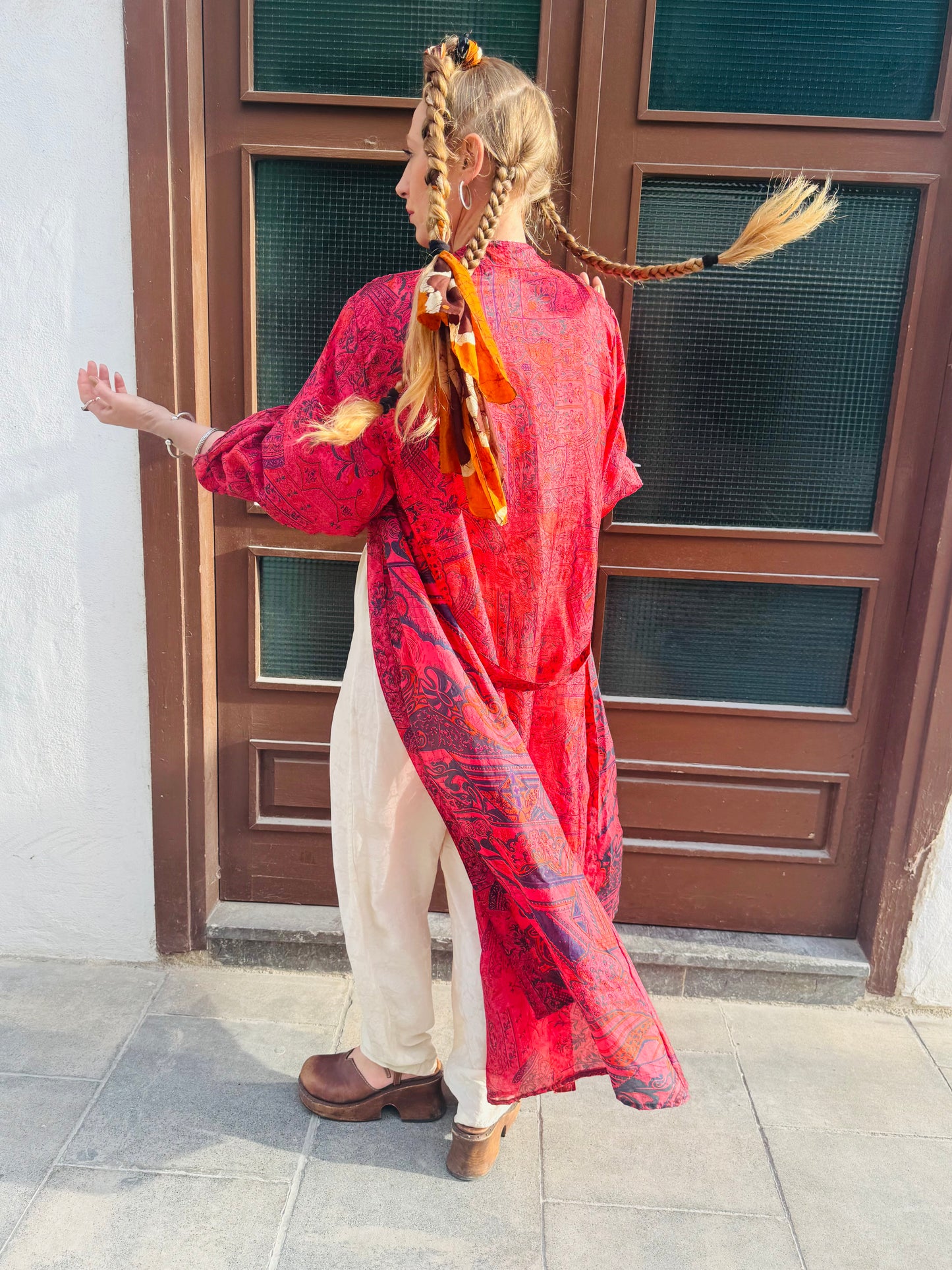 Kardash Kimono Long – Up-cycled Vintage Sari Kimono