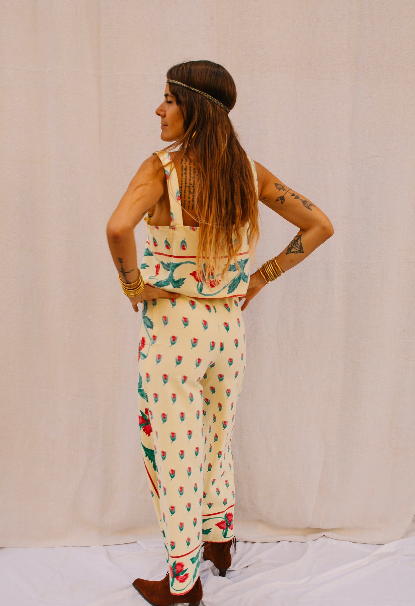 Introducing a stunning two-piece set upcycled by Vagabond Ibiza