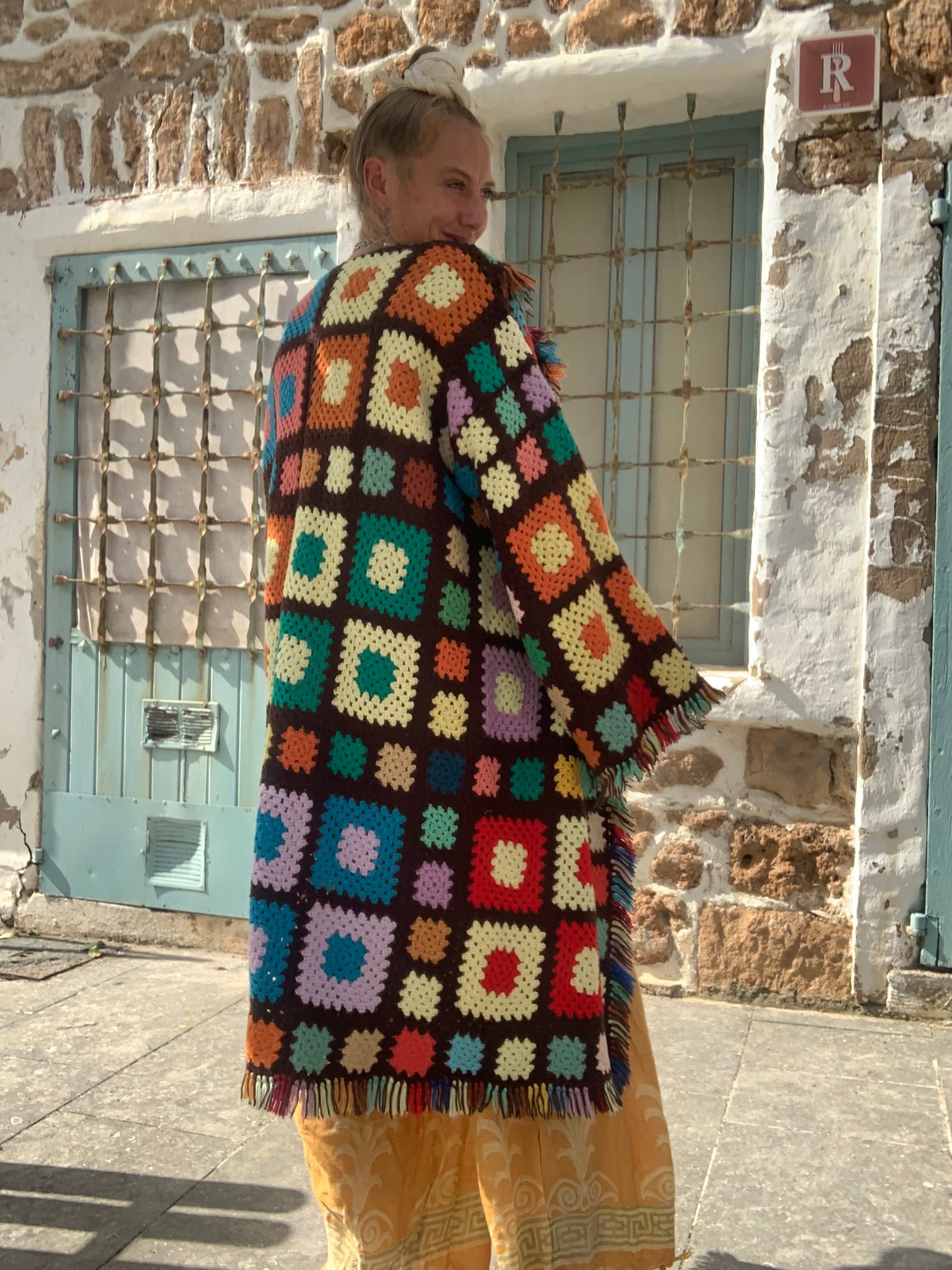 Upcycled Wool Blanket Jacket with Cotton Lining – Handmade by Vagabond Ibiza